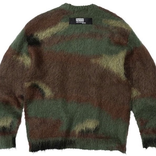 Supreme x Comme des Garcons Junya Watanabe Man Brushed Camo Sweater Olive - 21FW 착용 스타일 - 4
