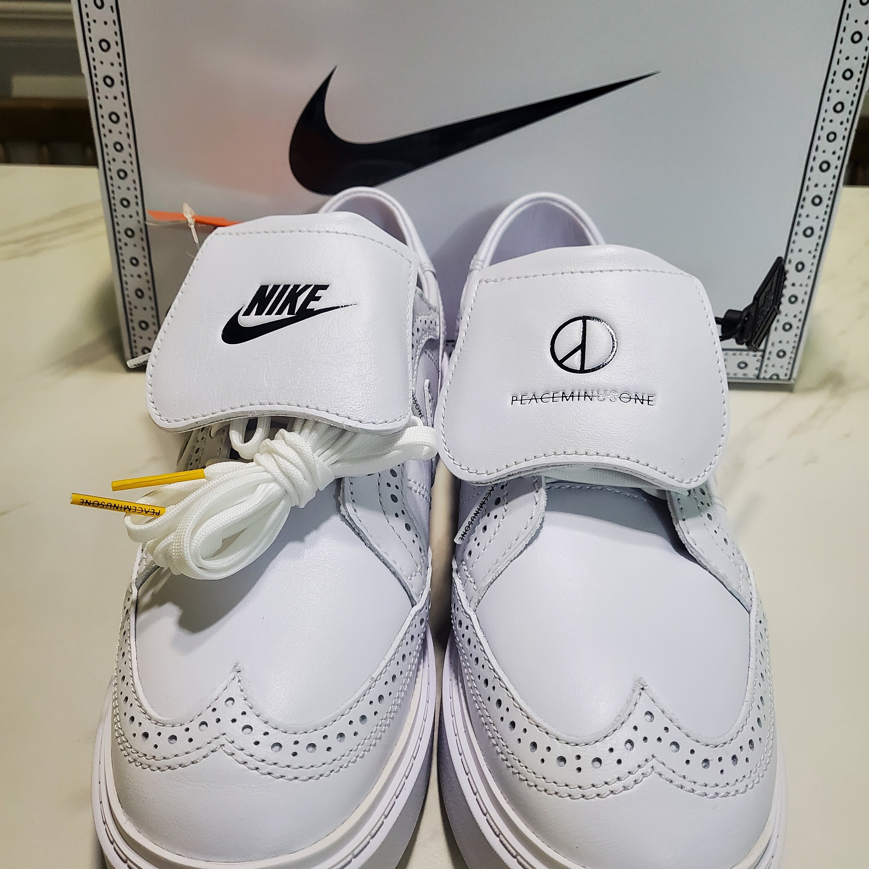 Nike x Peaceminusone Kwondo1 White 착용 스타일 - 2
