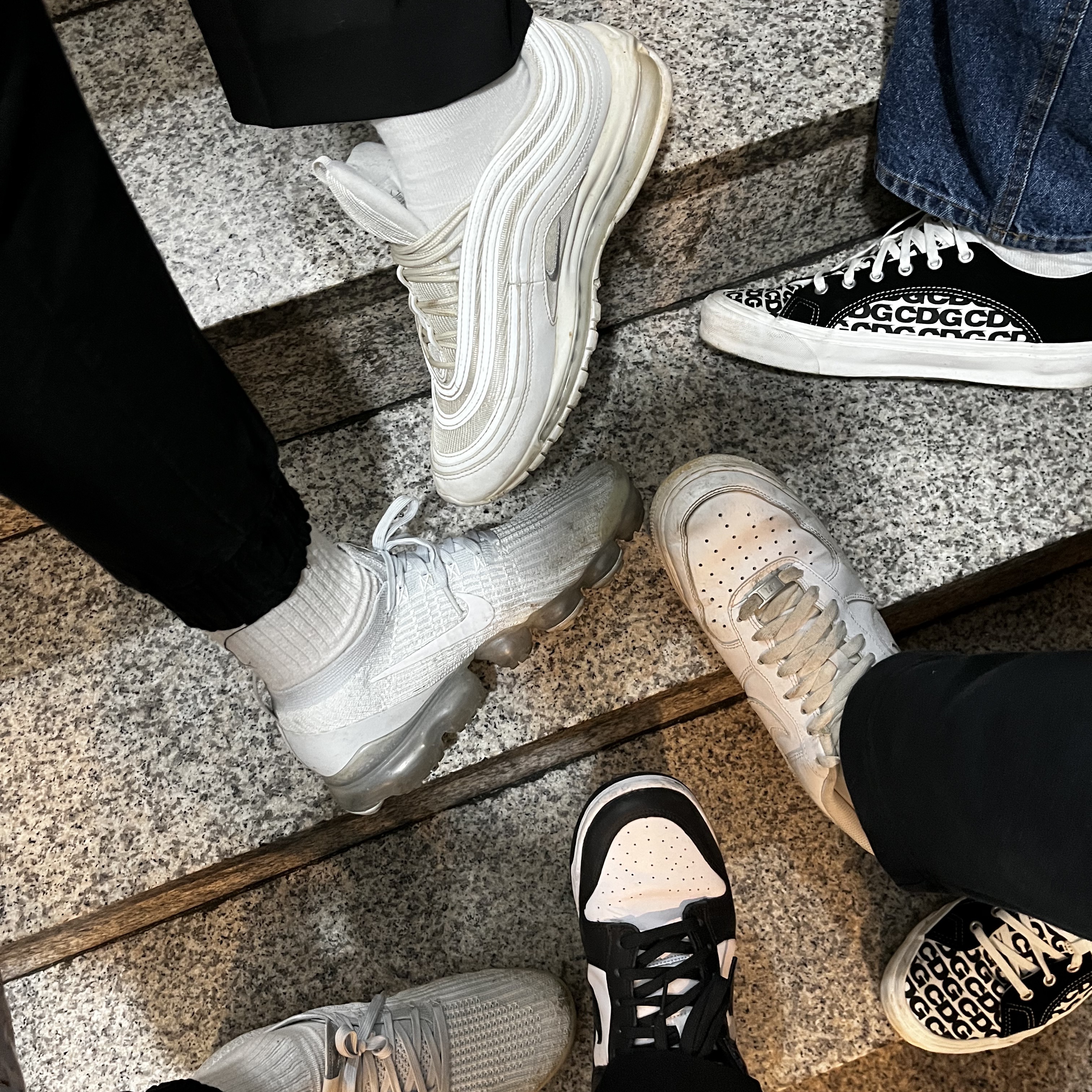 Vans Vault x CDG Lampin LX 2021, Nike Air VaporMax Flyknit 3 White Pure Platinum 착용 스타일 - 1