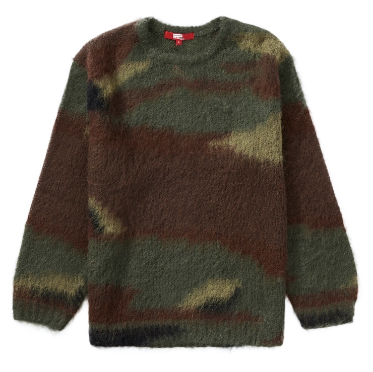 Supreme x Comme des Garcons Junya Watanabe Man Brushed Camo Sweater Olive - 21FW 착용 스타일 - 3