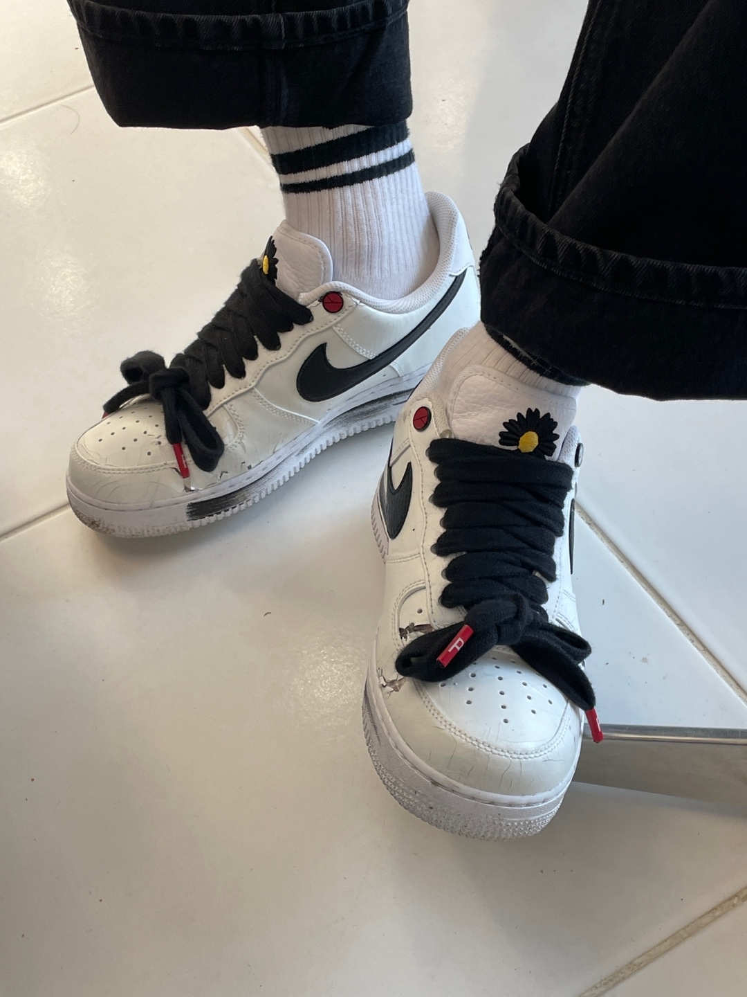 Nike x Peaceminusone Air Force 1 Low Para-Noise 2.0 착용 스타일