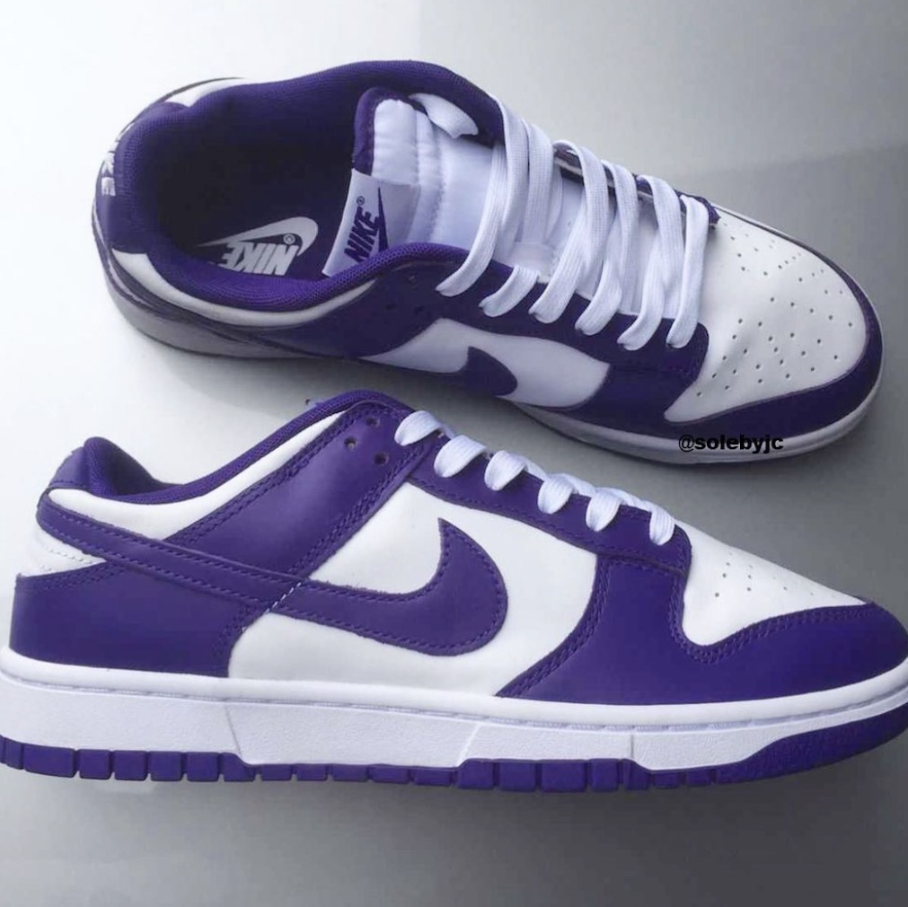Nike Dunk Low Retro Championship Court Purple 착용 스타일 - 2