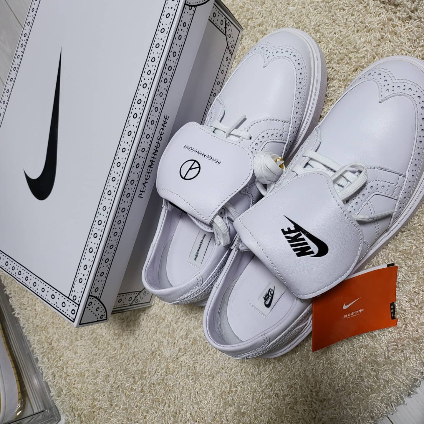 Nike x Peaceminusone Kwondo1 White 착용 스타일