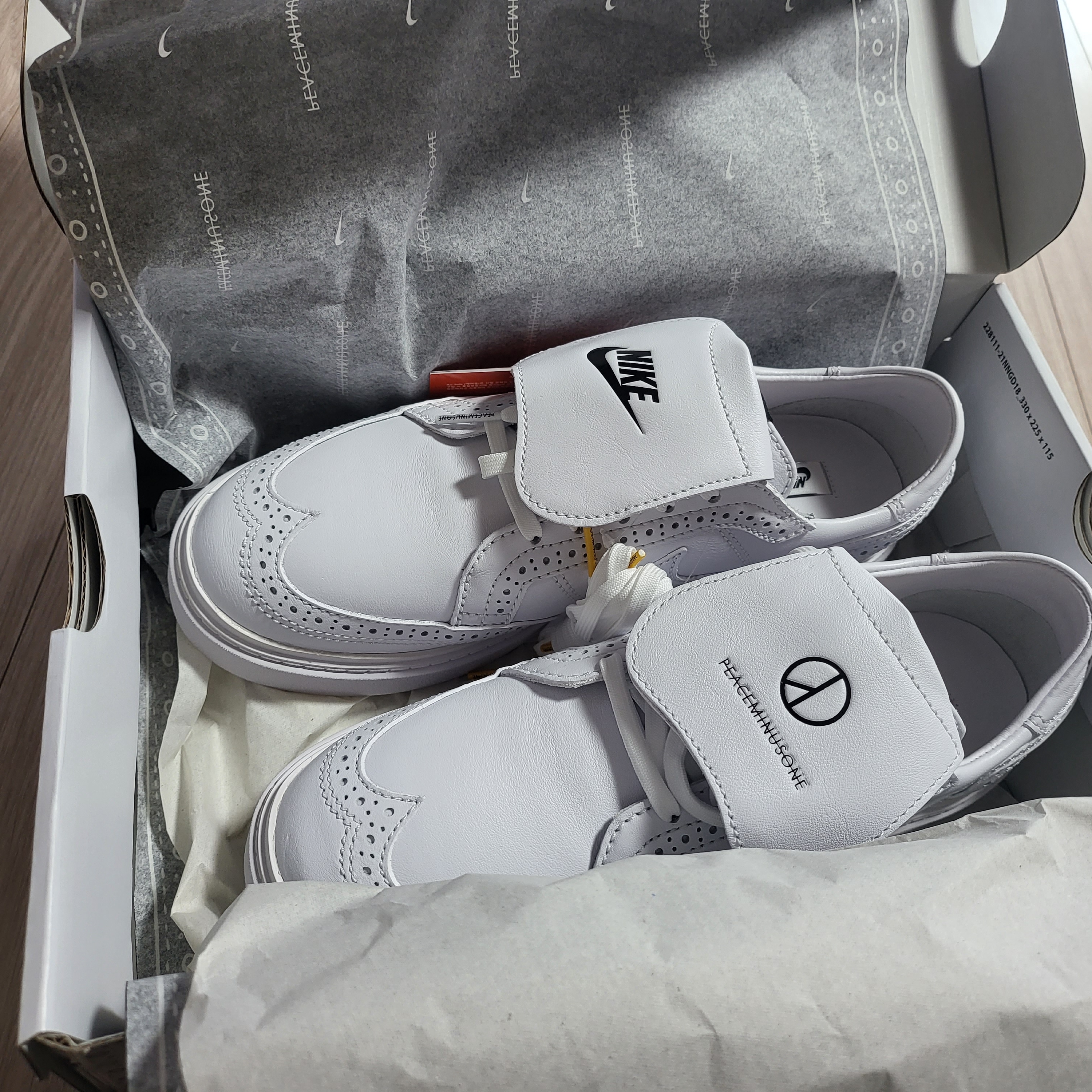 Nike x Peaceminusone Kwondo1 White 착용 스타일 - 5