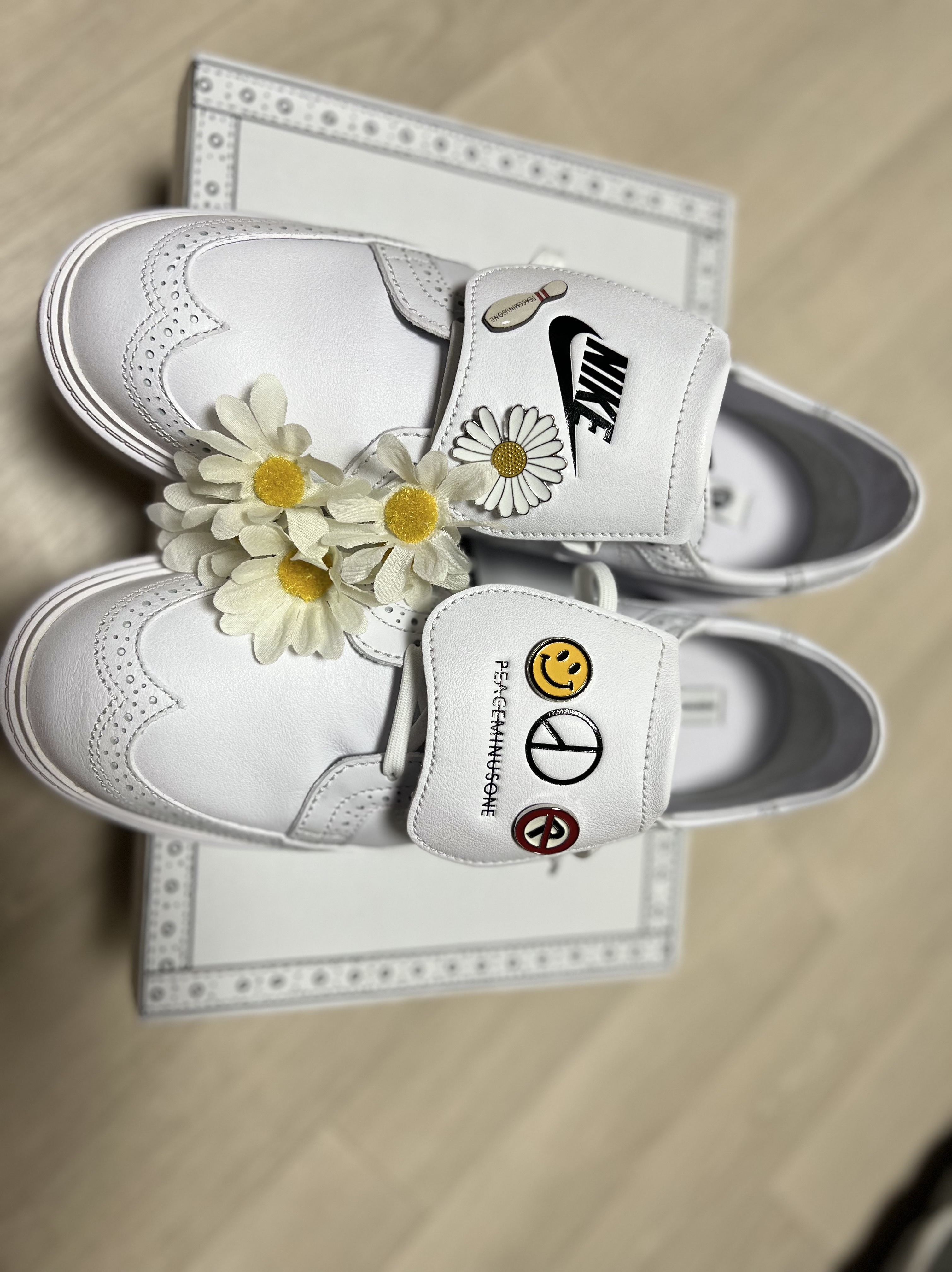 Nike x Peaceminusone Kwondo1 White 착용 스타일 - 3