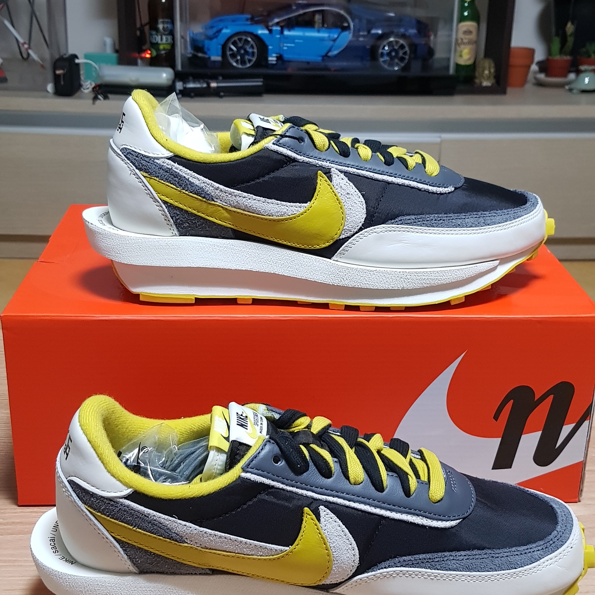 Nike x Sacai x Undercover LDWaffle Black Bright Citron 착용 스타일 - 5