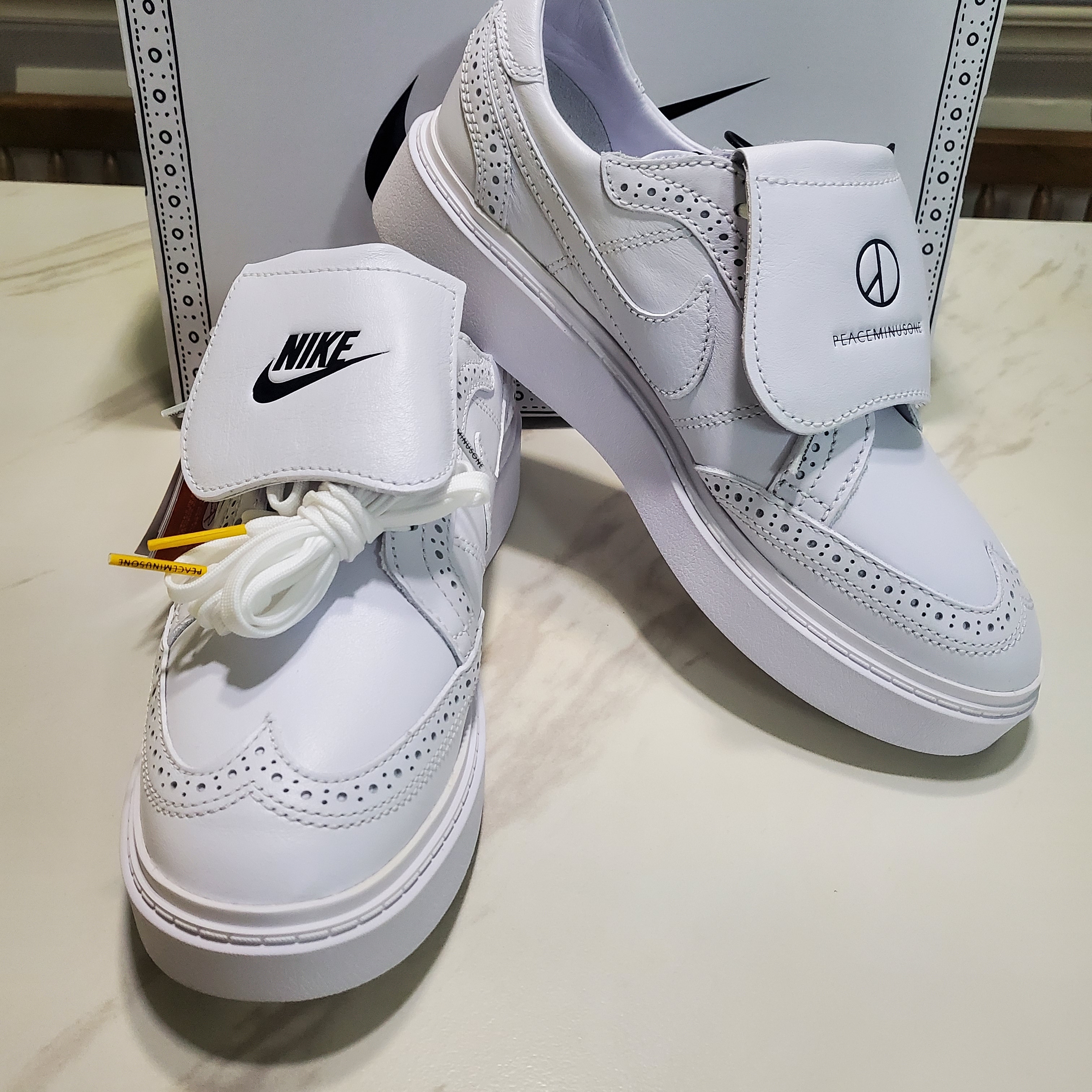 Nike x Peaceminusone Kwondo1 White 착용 스타일 - 1