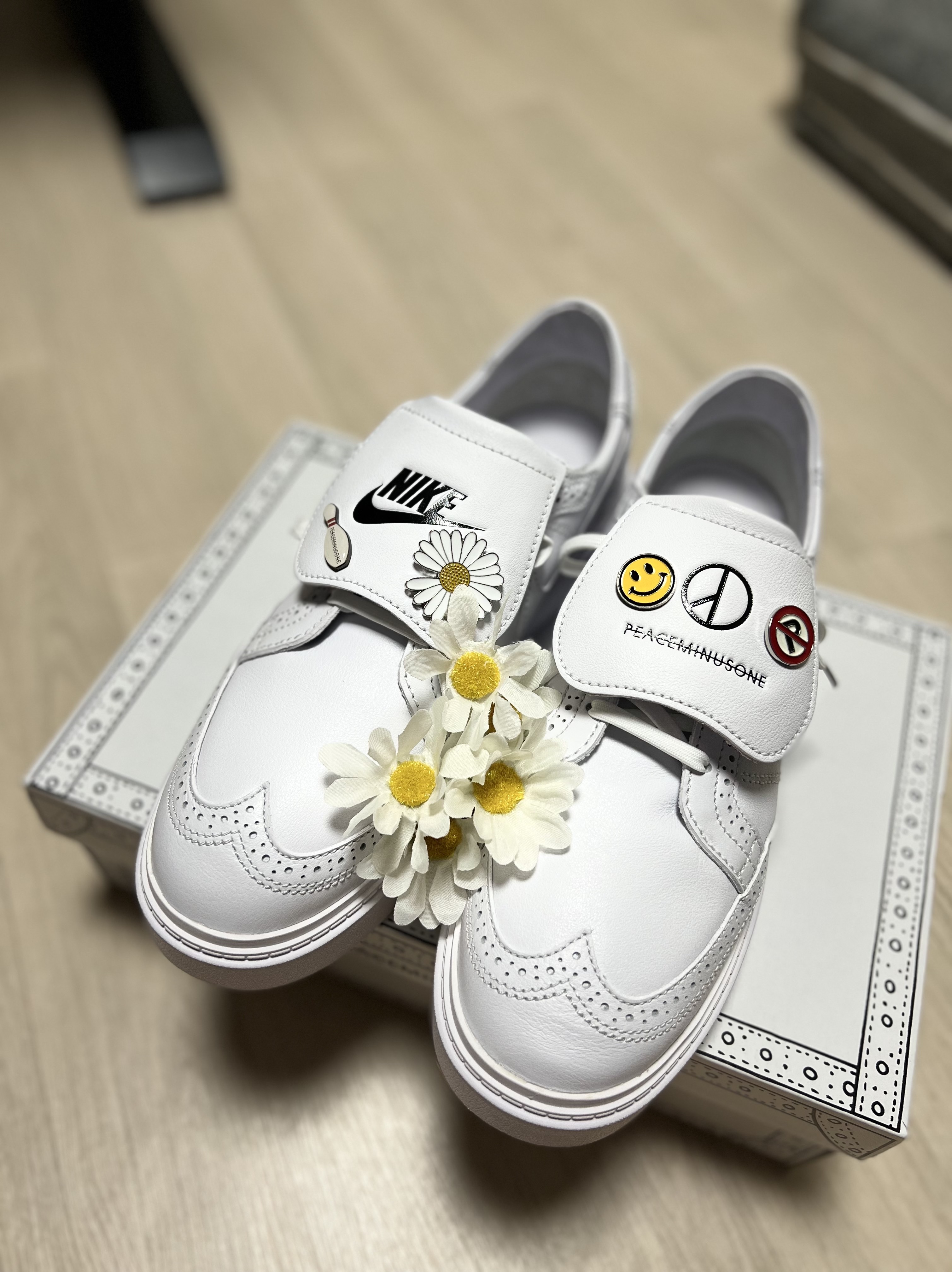 Nike x Peaceminusone Kwondo1 White 착용 스타일 - 1