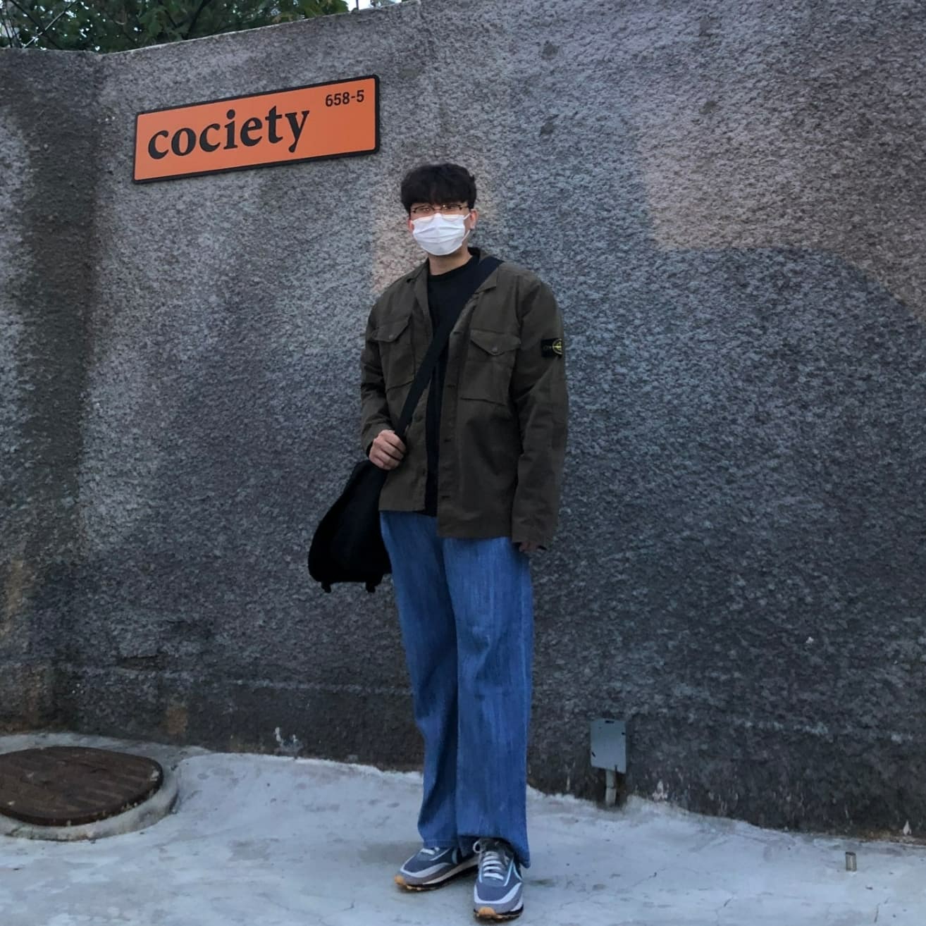Nike x Sacai x Clot LDWaffle Cool Grey 착용 스타일