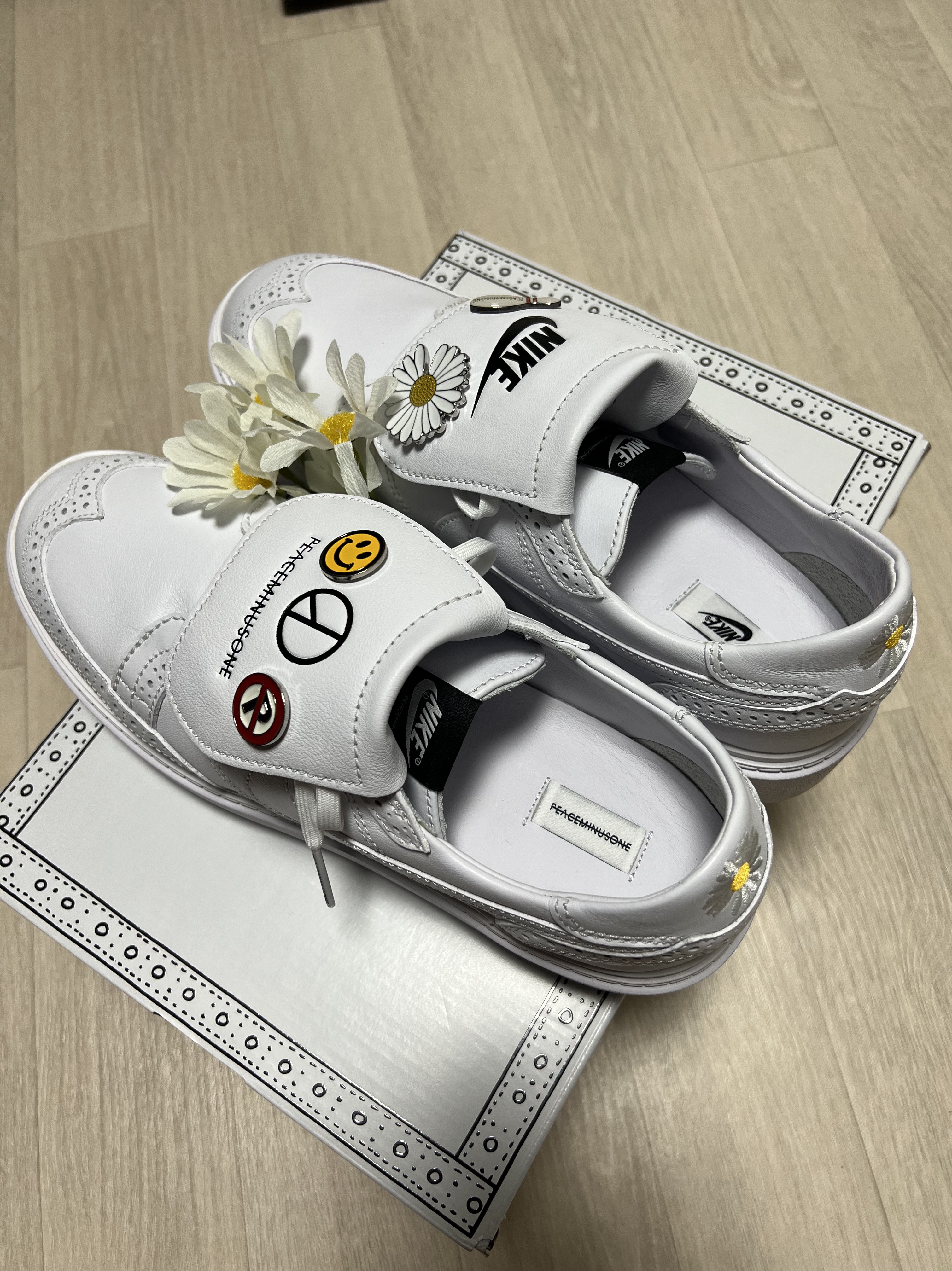 Nike x Peaceminusone Kwondo1 White 착용 스타일 - 2