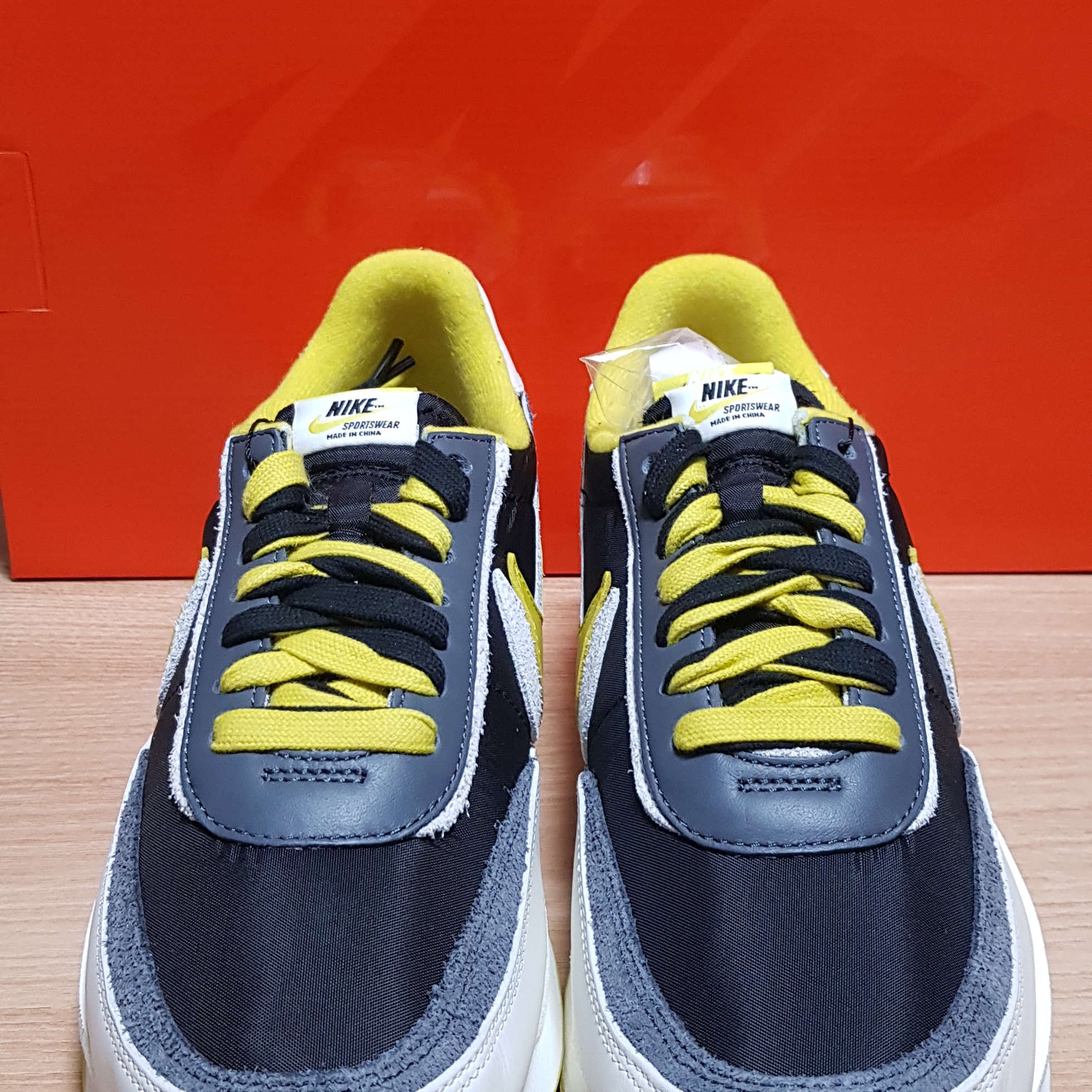 Nike x Sacai x Undercover LDWaffle Black Bright Citron 착용 스타일 - 2