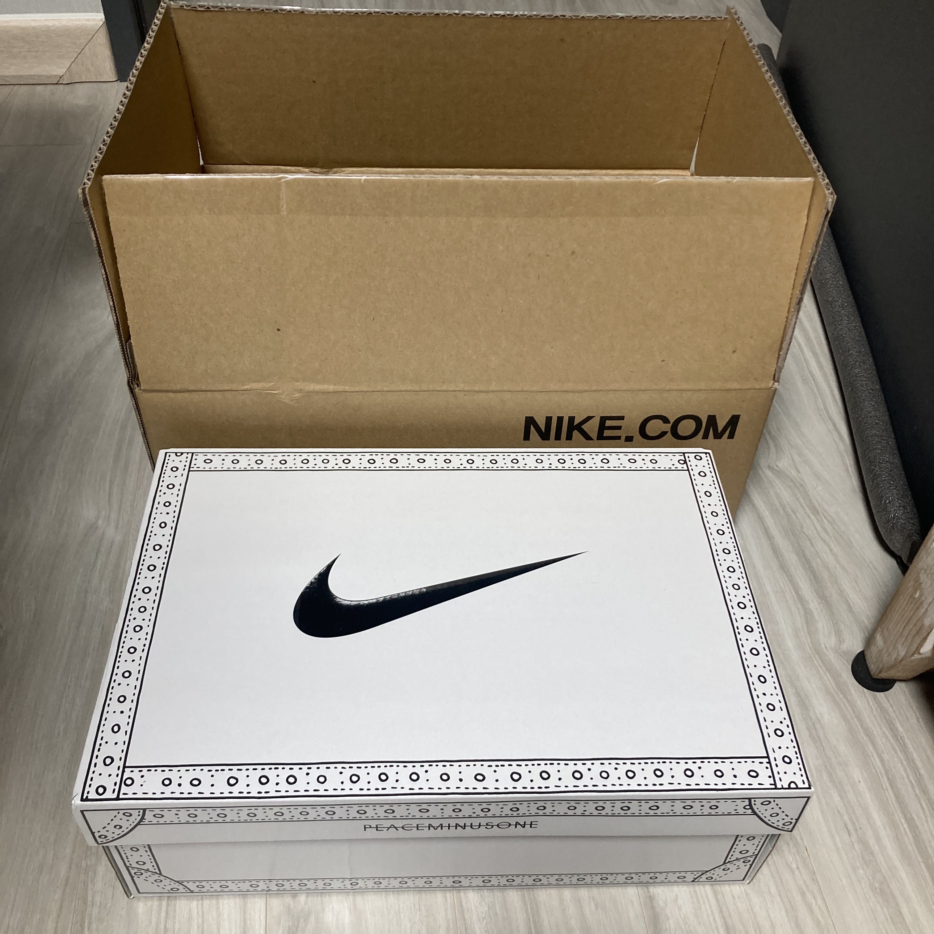 Nike x Peaceminusone Kwondo1 White 착용 스타일 - 4
