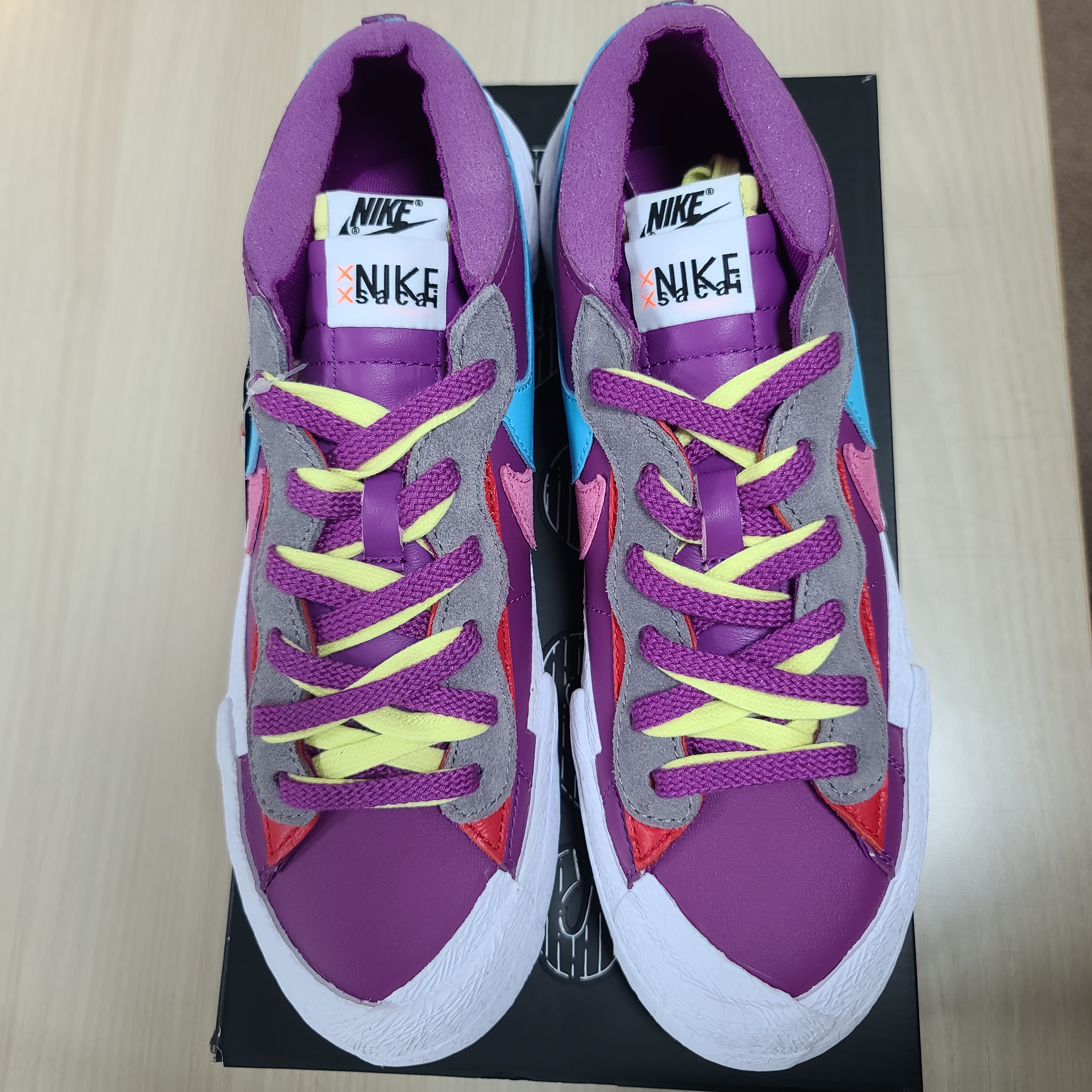 Nike x Sacai x Kaws Blazer Low Purple Dusk 착용 스타일 - 2