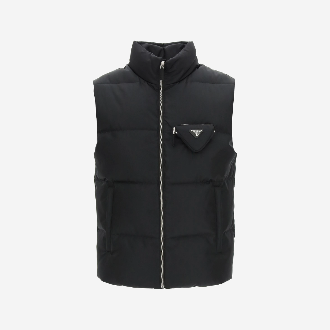 Prada Re-Nylon Pouch Down Vest Black 상세 이미지 1