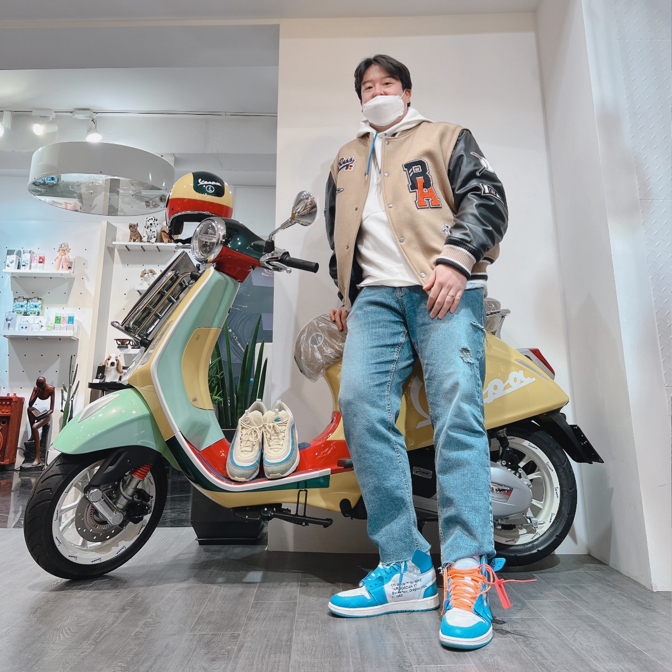 Jordan 1 x Off-White Retro High University Blue, Nike x Sean Wotherspoon Air Max 1/97 착용 스타일