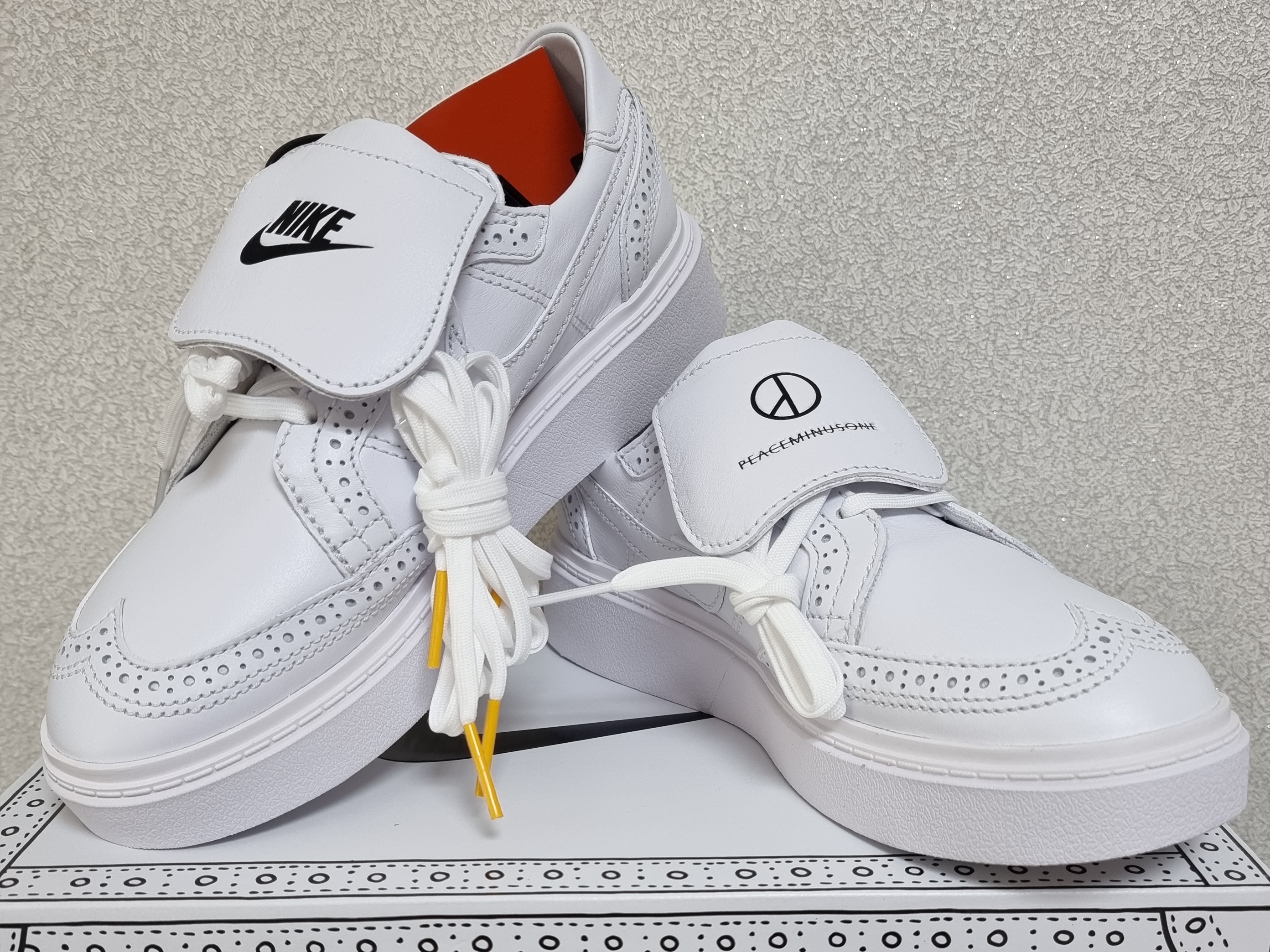Nike x Peaceminusone Kwondo1 White 착용 스타일 - 3