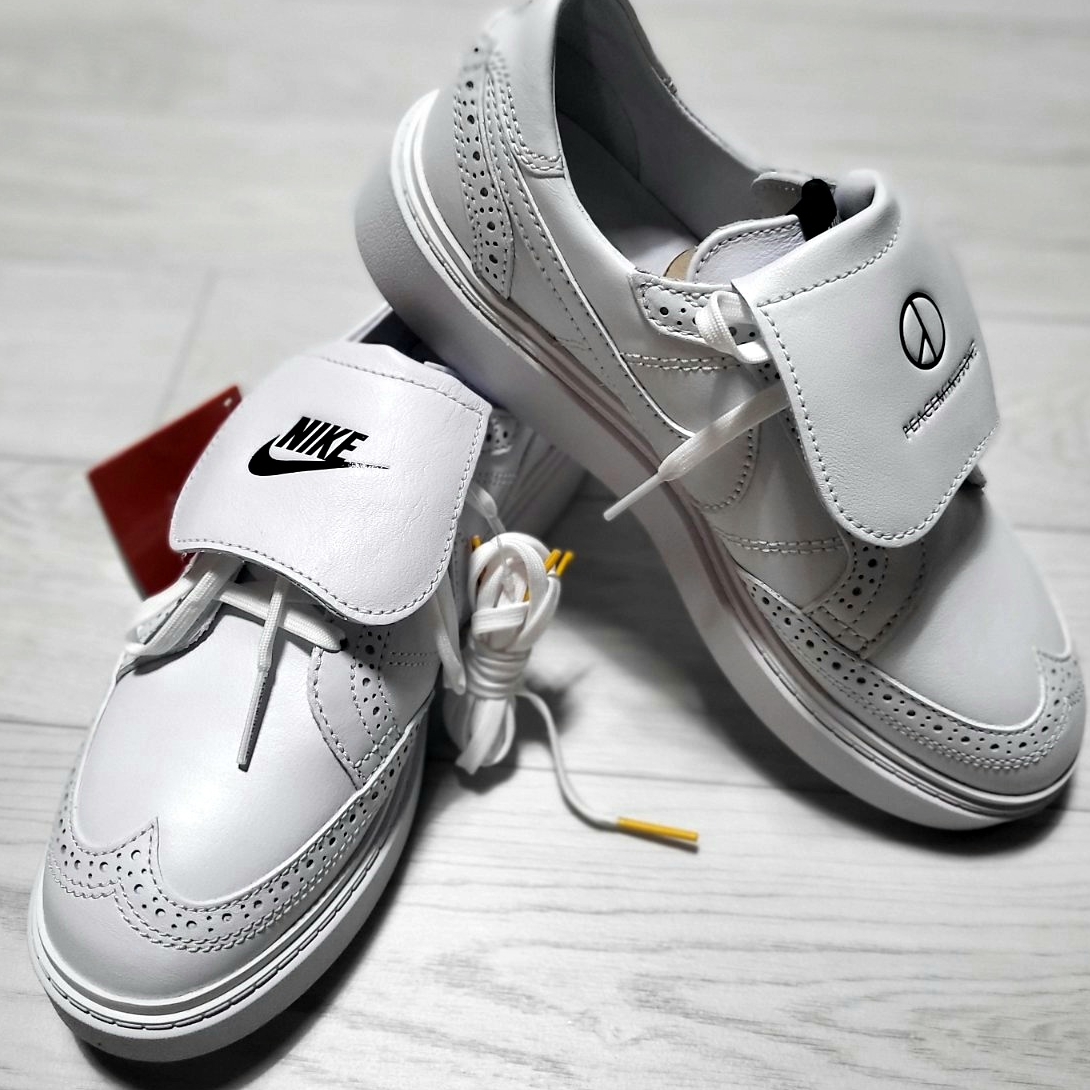Nike x Peaceminusone Kwondo1 White, Jordan 1 x Travis Scott x Fragment Retro Low OG SP Military Blue 착용 스타일 - 3