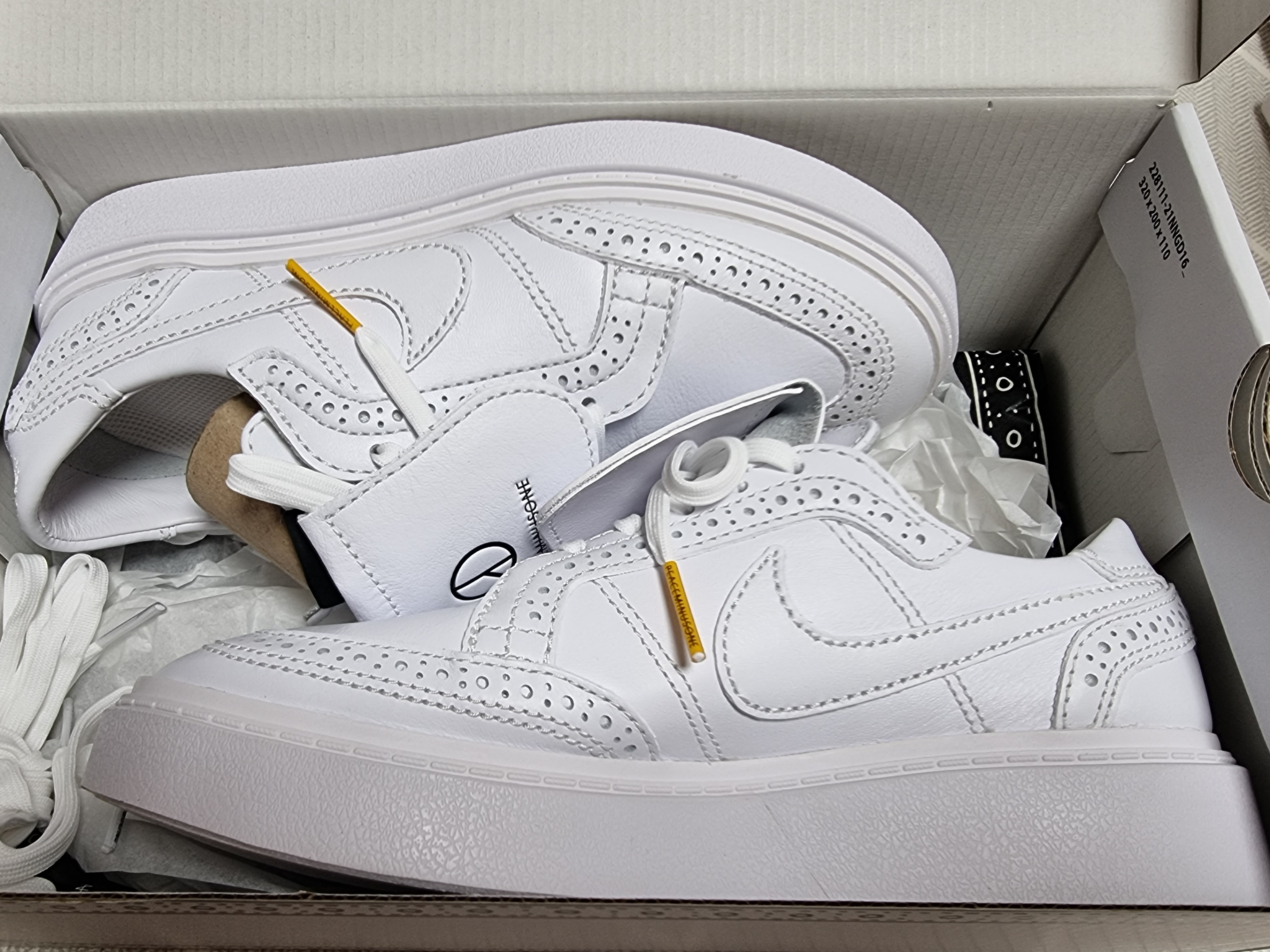 Nike x Peaceminusone Kwondo1 White 착용 스타일 - 1