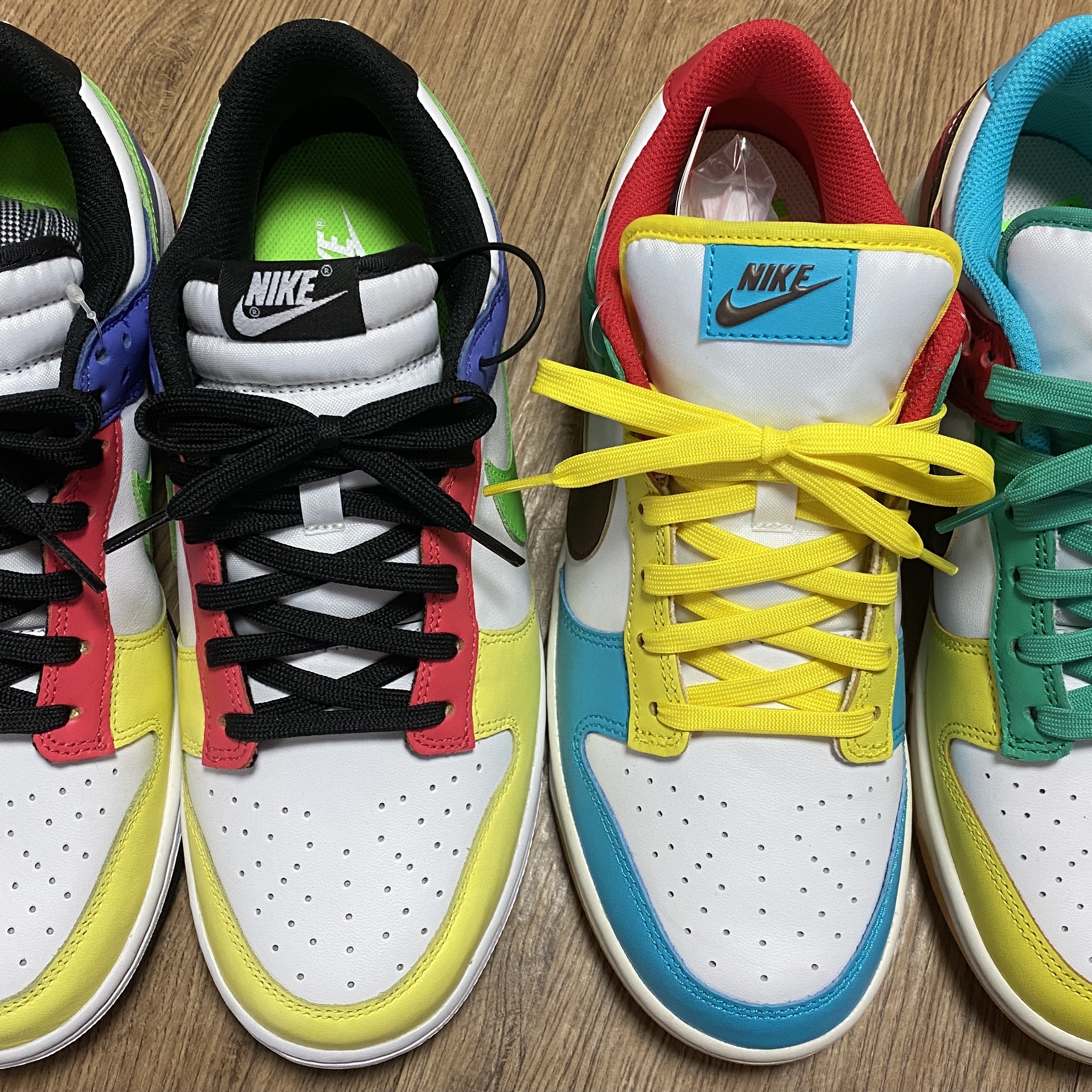 (W) Nike Dunk Low Green Strike 착용 스타일