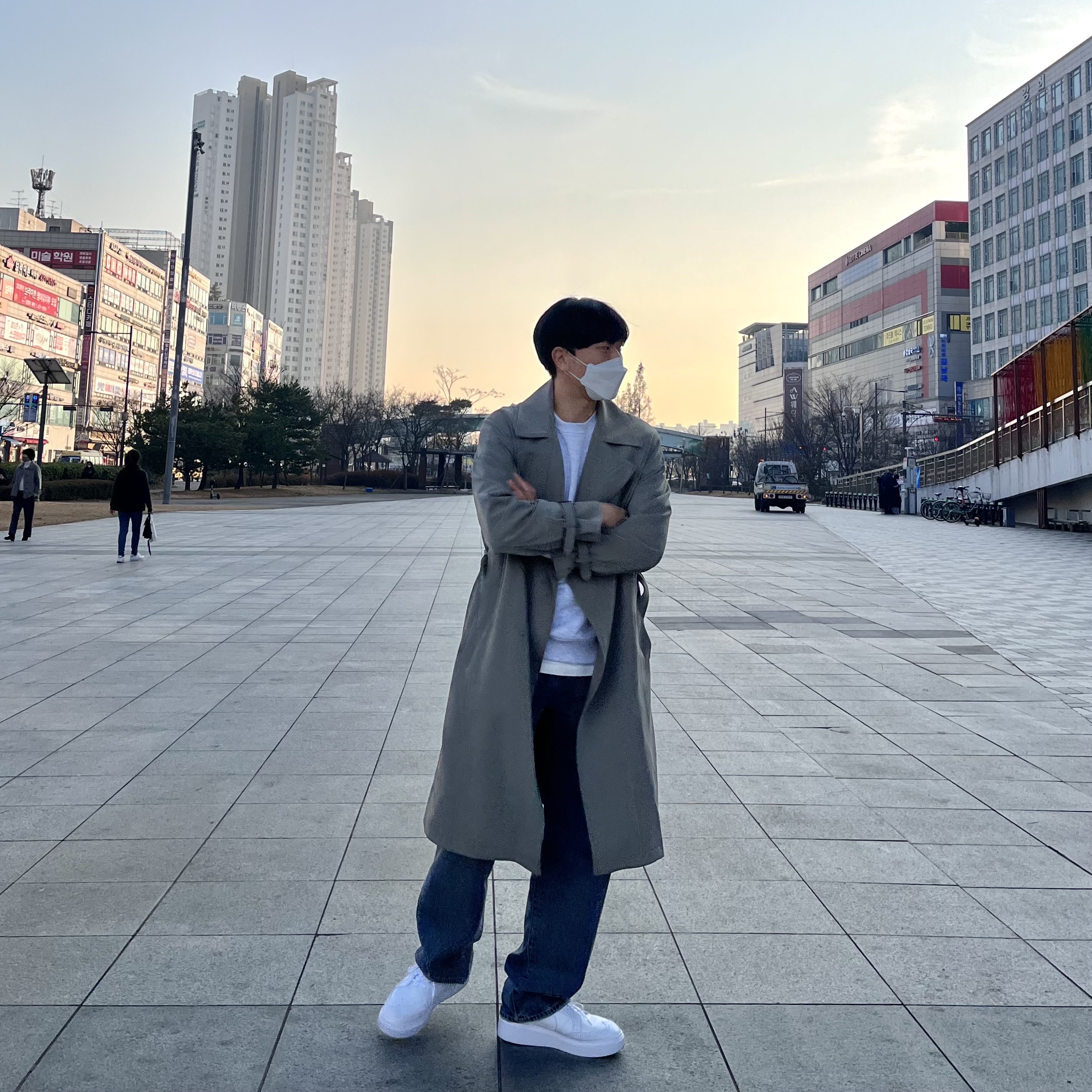 Nike x Peaceminusone Kwondo1 White 착용 스타일 - 1