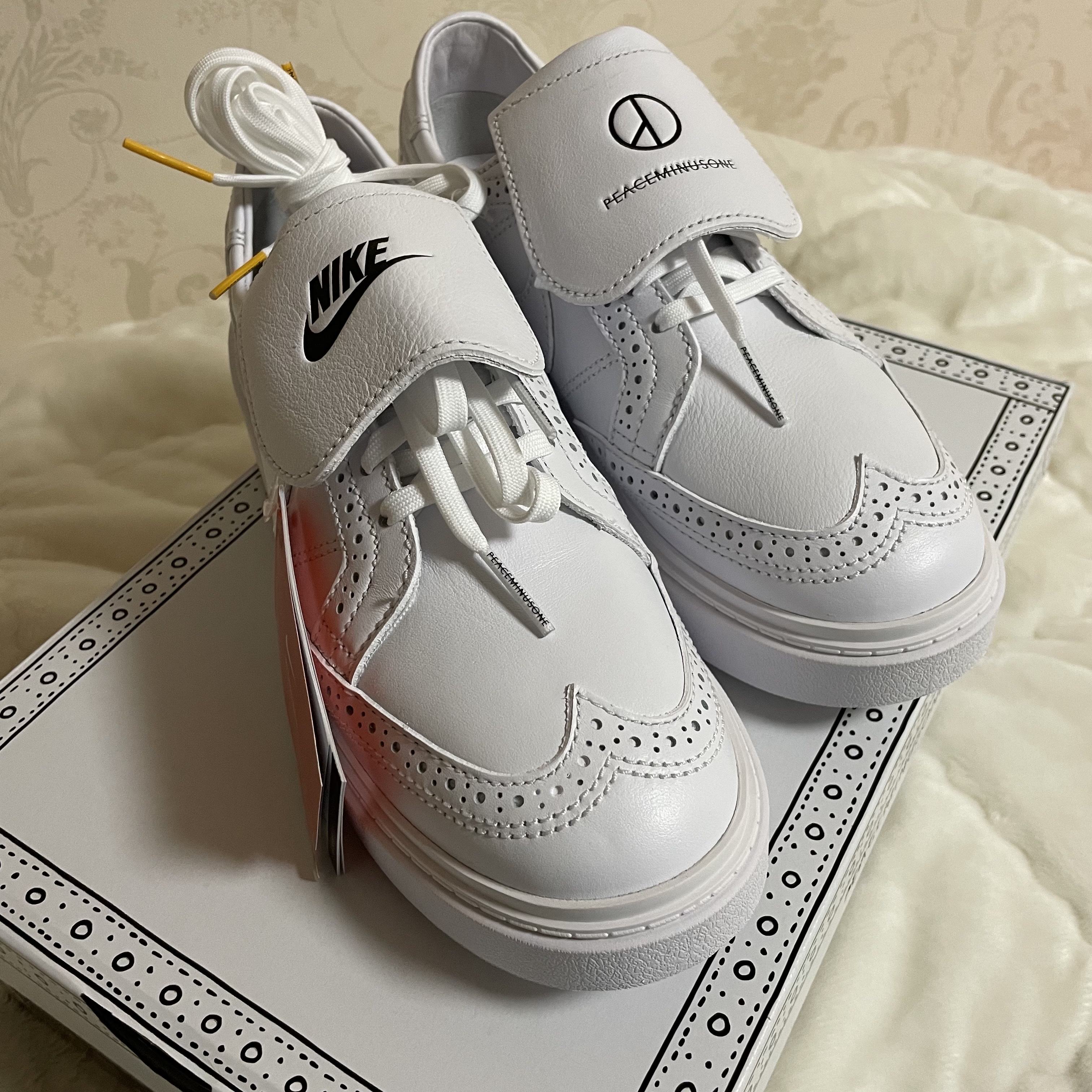 Nike x Peaceminusone Kwondo1 White 착용 스타일 - 3