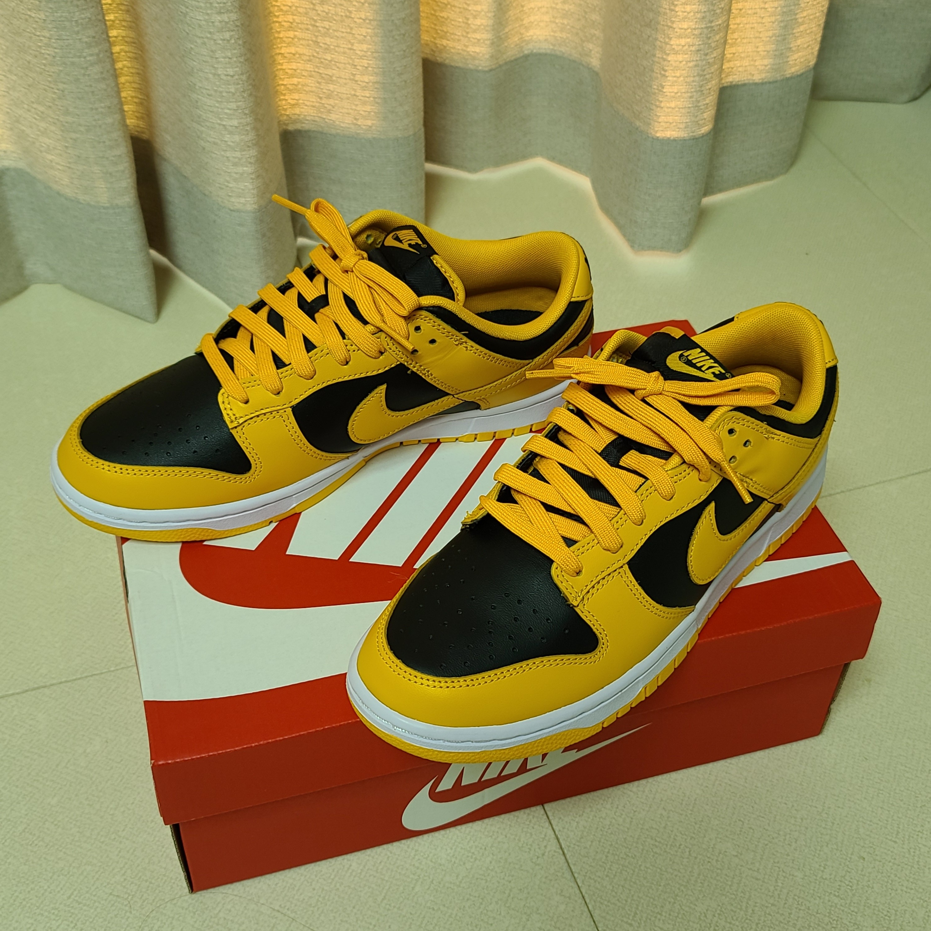 Nike Dunk Low Retro Championship Goldenrod 착용 스타일