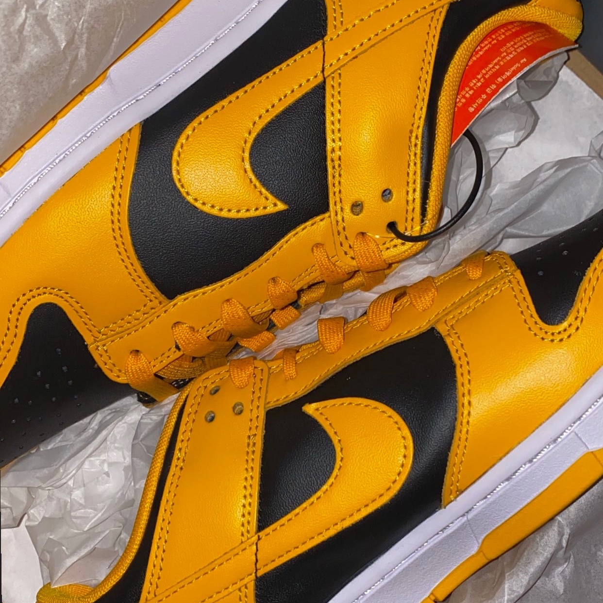 Nike Dunk Low Retro Championship Goldenrod 착용 스타일