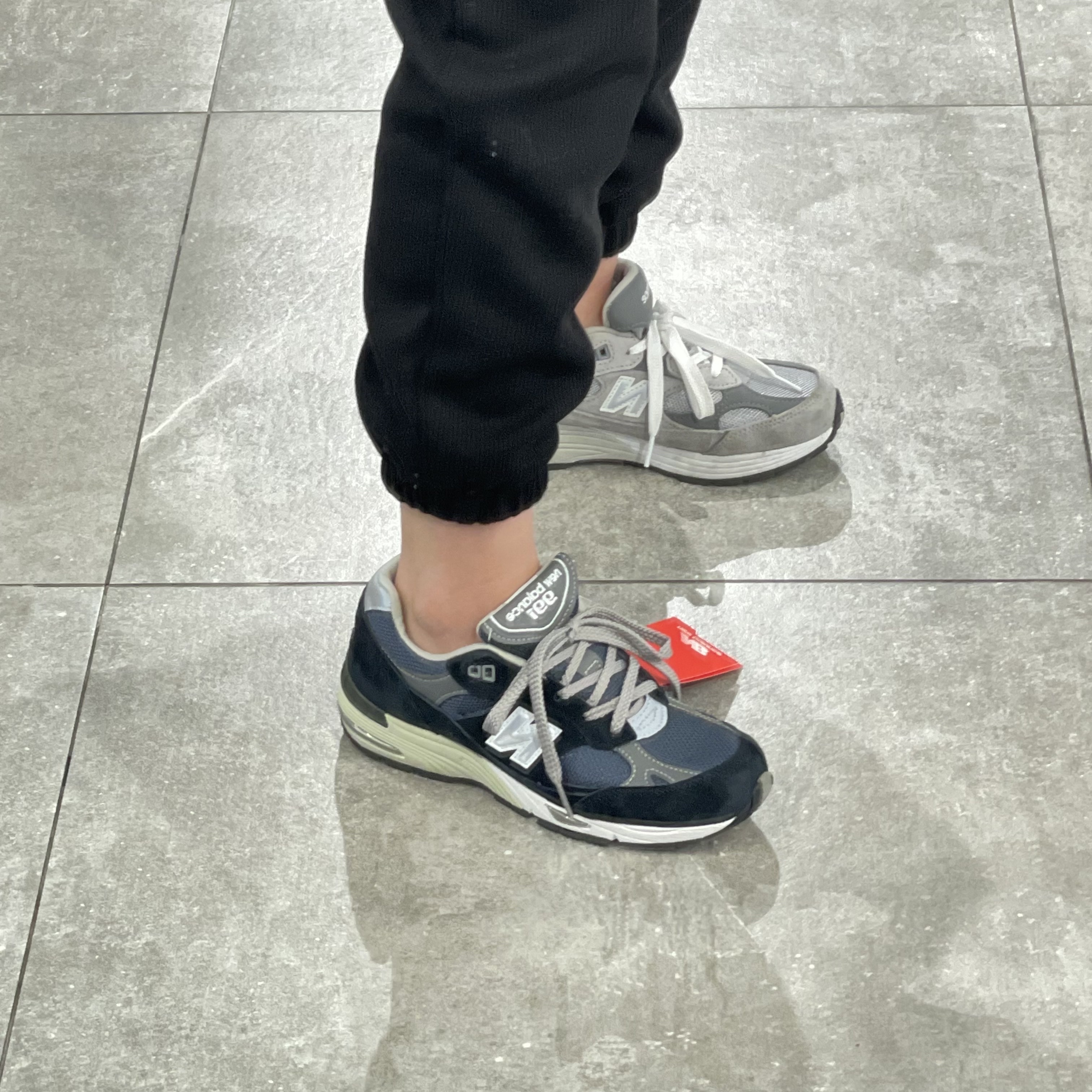 New Balance 991 Made in UK Navy 착용 스타일 - 1