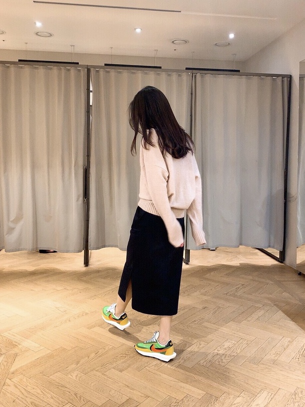 Nike x Sacai LDWaffle Green Multi 착용 스타일 - 1