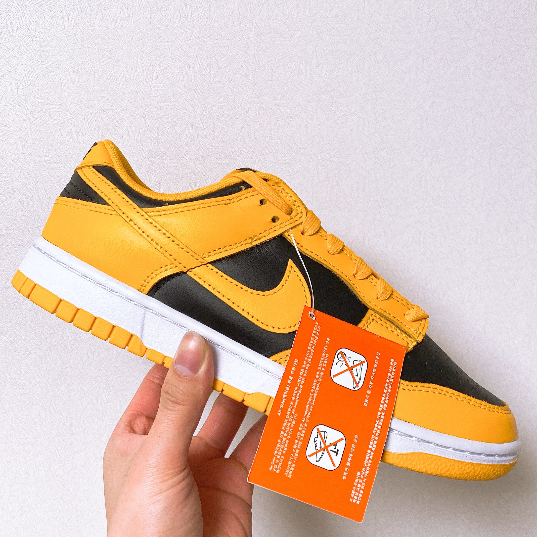 Nike Dunk Low Retro Championship Goldenrod 착용 스타일