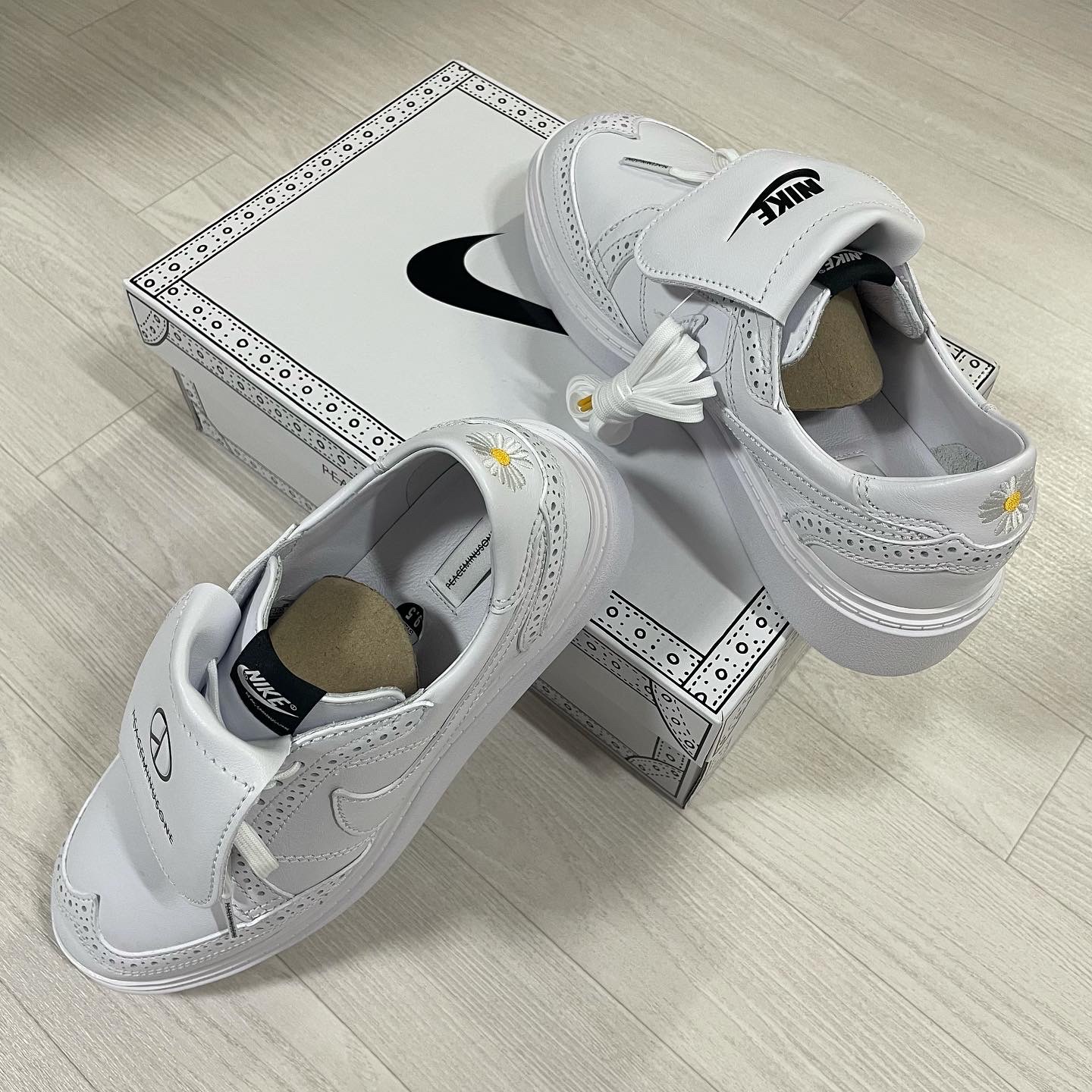 Nike x Peaceminusone Kwondo1 White 착용 스타일 - 1