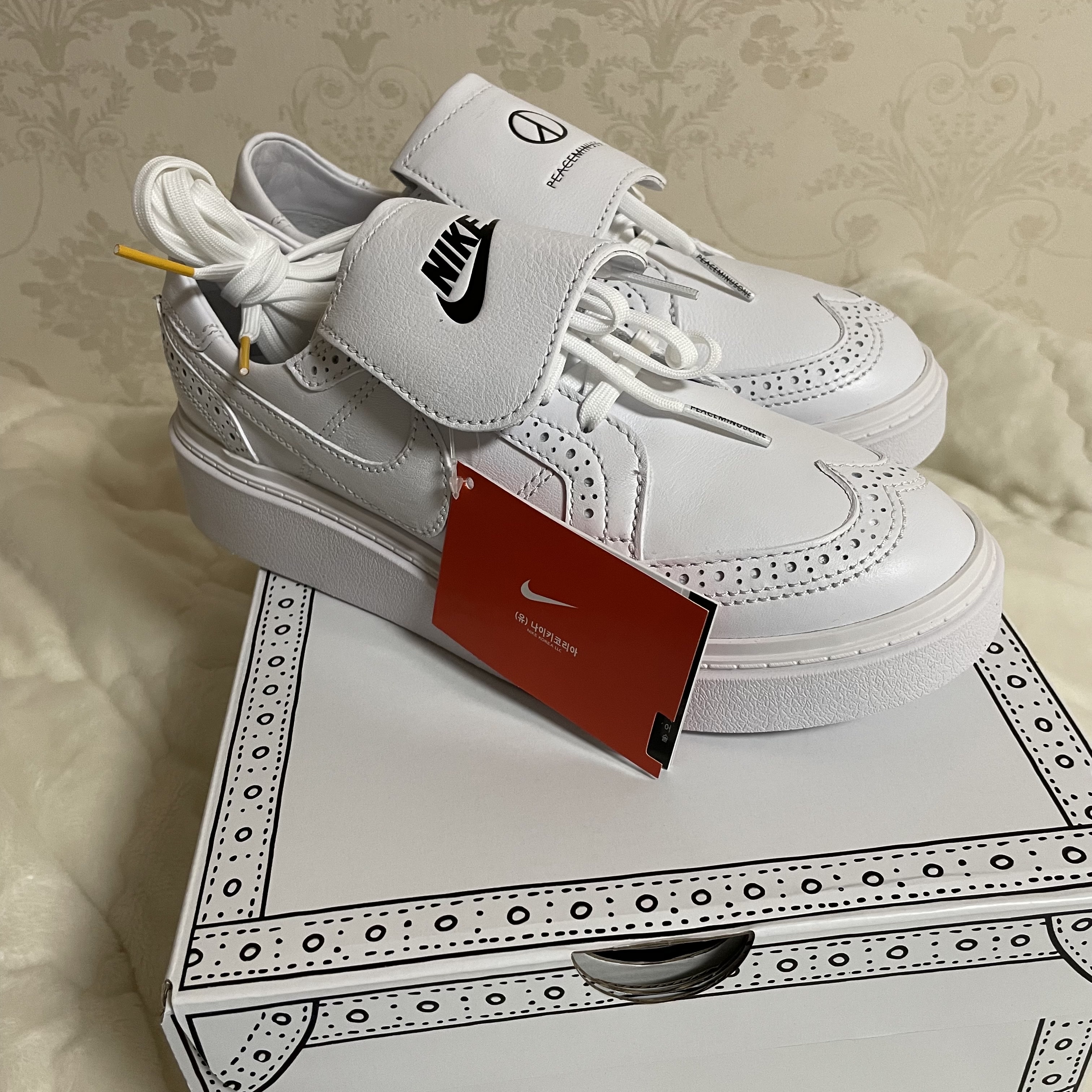 Nike x Peaceminusone Kwondo1 White 착용 스타일 - 4