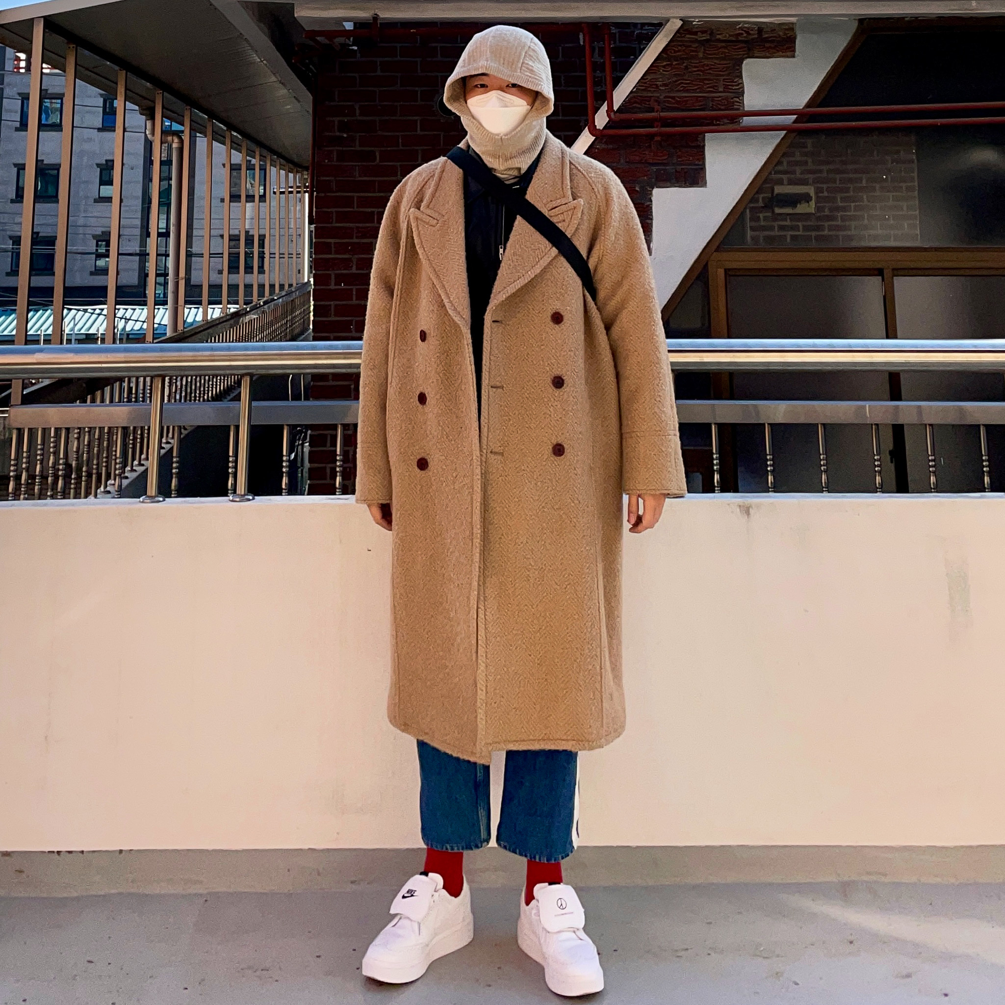 Nike x Peaceminusone Kwondo1 White 착용 스타일