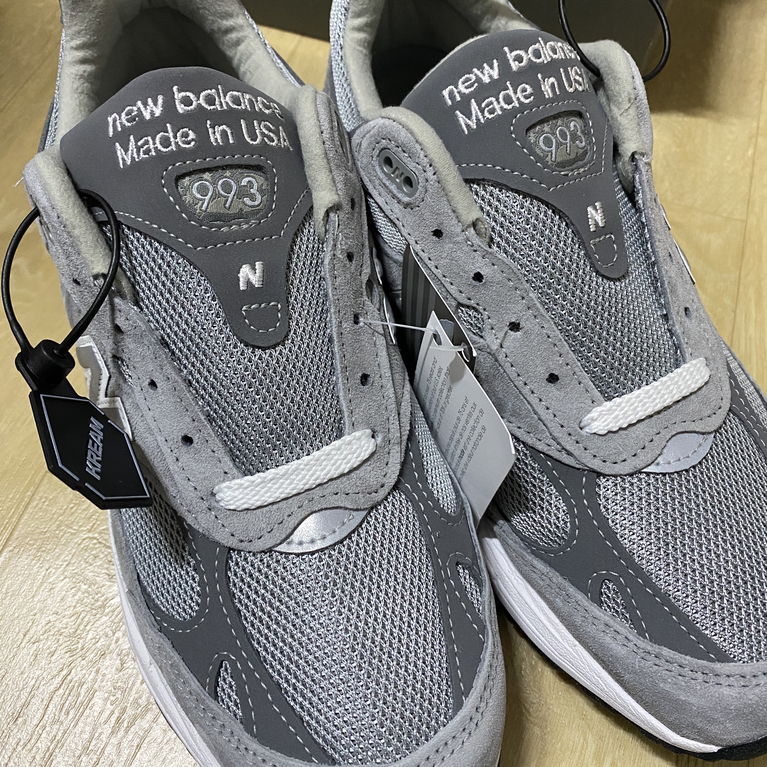 New Balance 993 Made in USA Grey - D Standard 착용 스타일 - 2