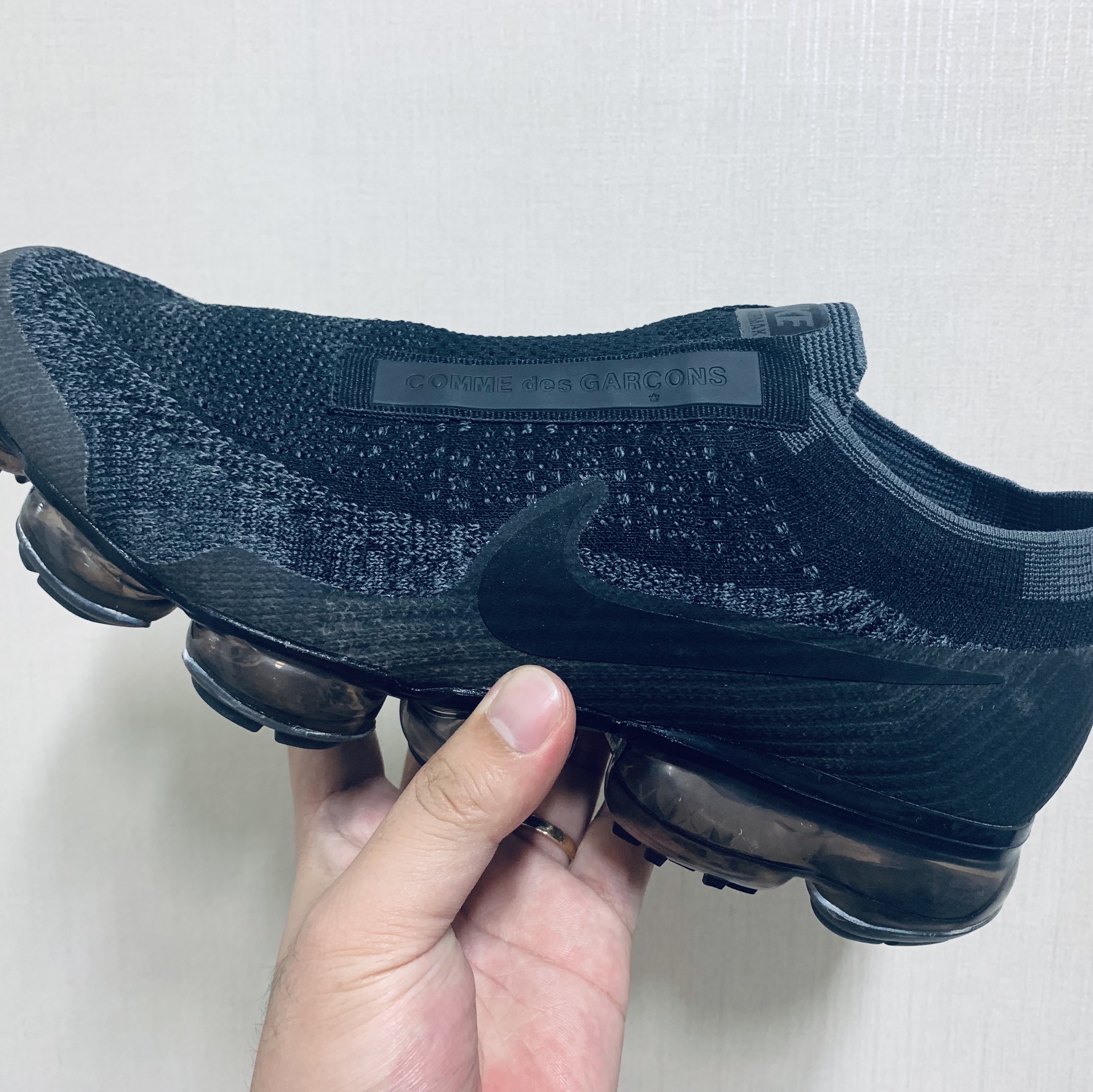 Nike x Comme des Garcons Air VaporMax Black 착용 스타일