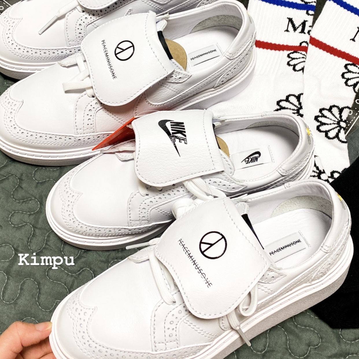 Nike x Peaceminusone Kwondo1 White 착용 스타일