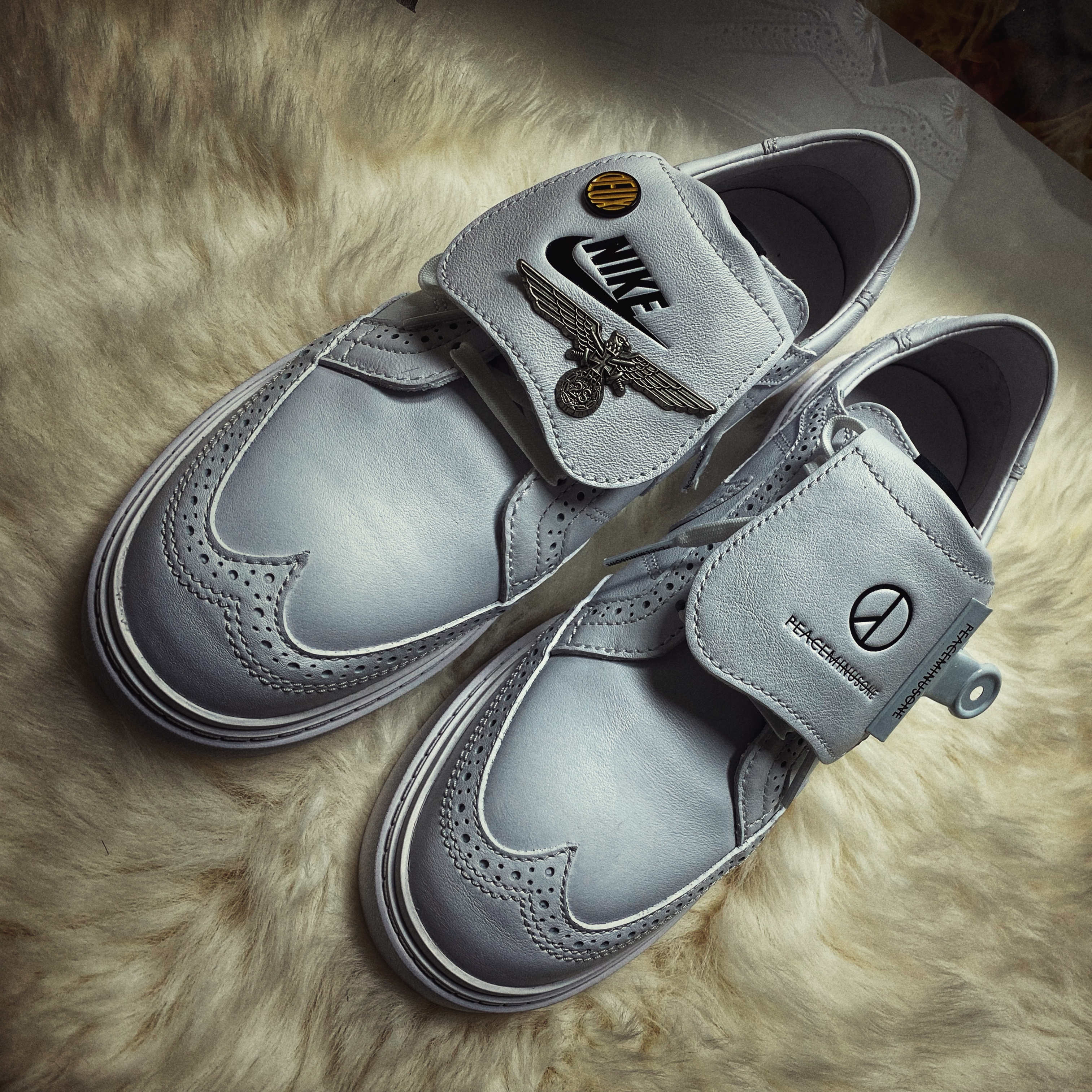 Nike x Peaceminusone Kwondo1 White 착용 스타일 - 3
