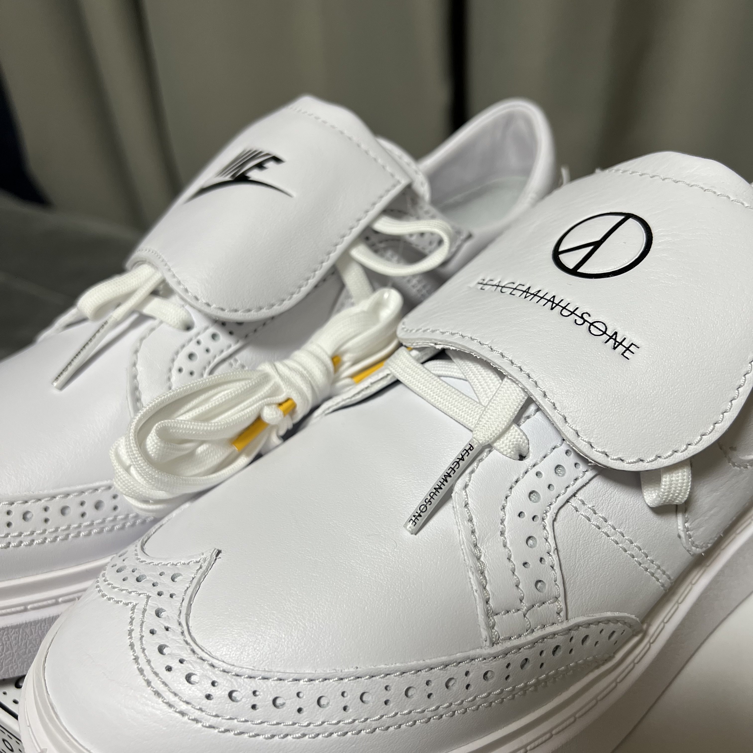 Nike x Peaceminusone Kwondo1 White 착용 스타일 - 1
