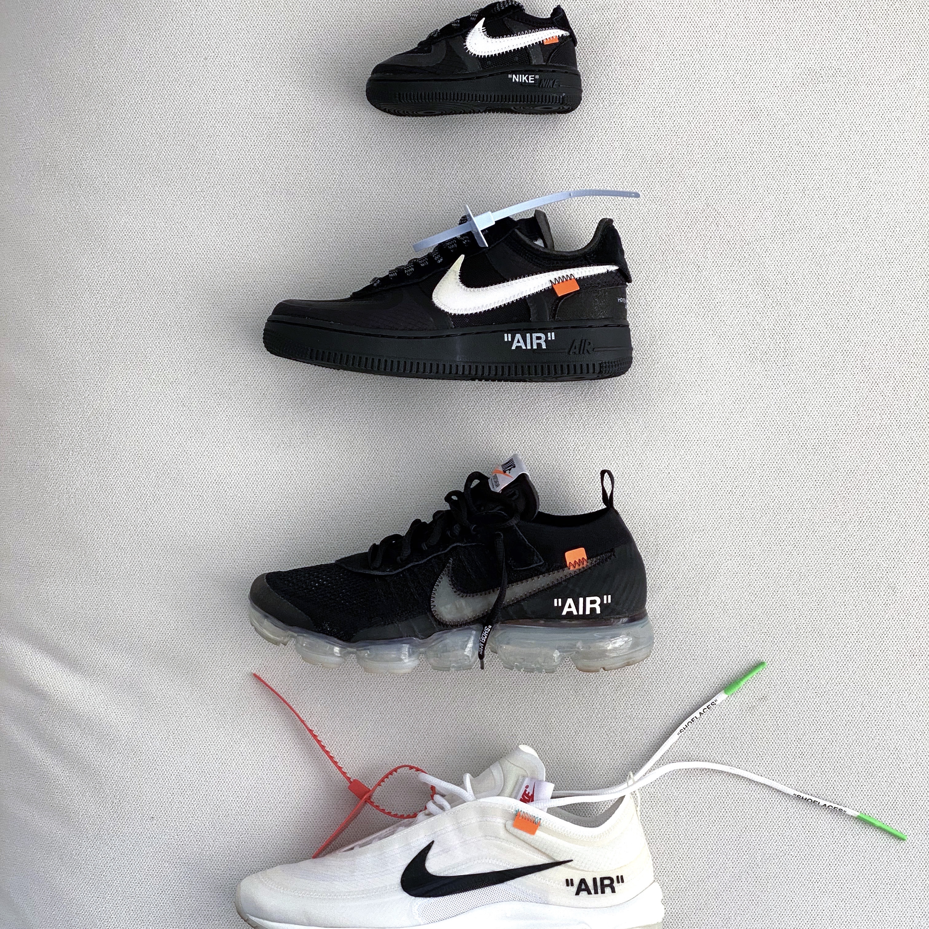 Nike x Off-White Air Max 97 OG The Ten, Nike x Off-White Air VaporMax V2 Black 착용 스타일 - 1