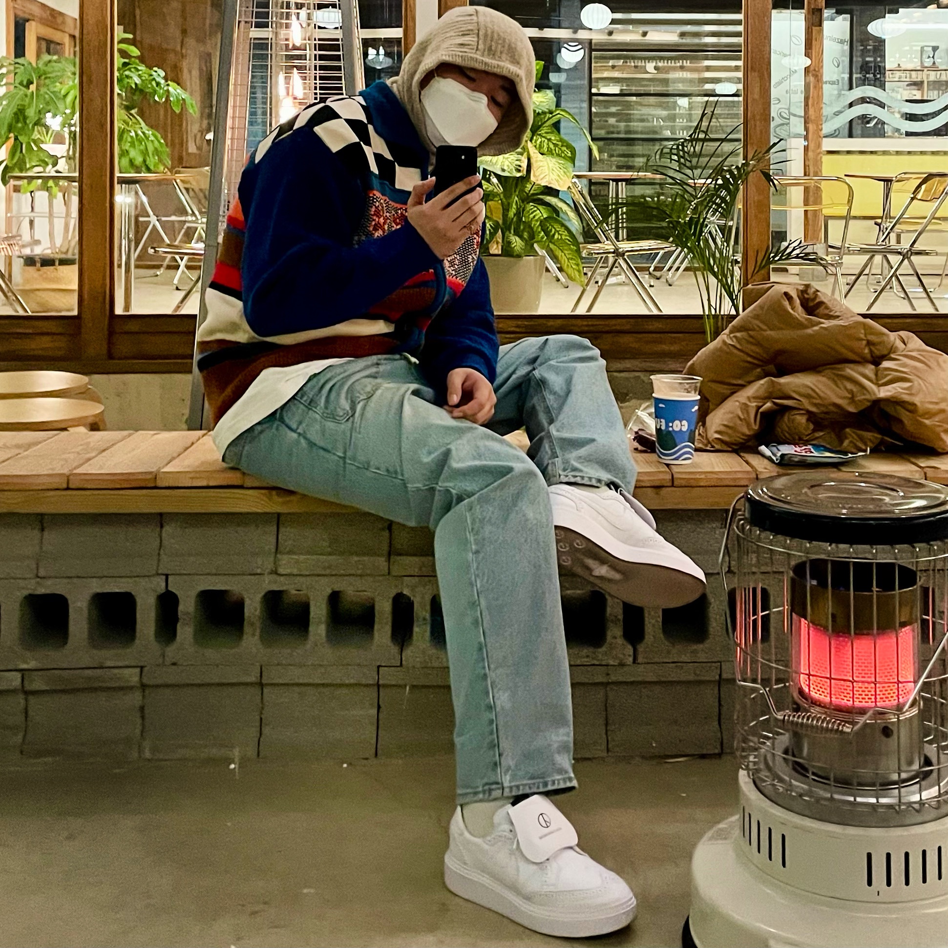 Nike x Peaceminusone Kwondo1 White 착용 스타일
