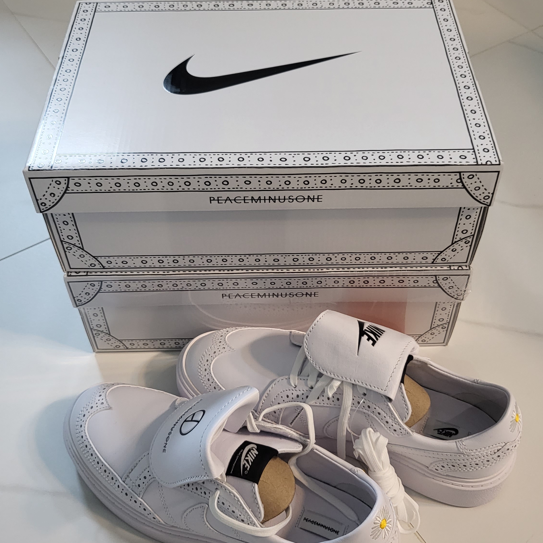 Nike x Peaceminusone Kwondo1 White 착용 스타일