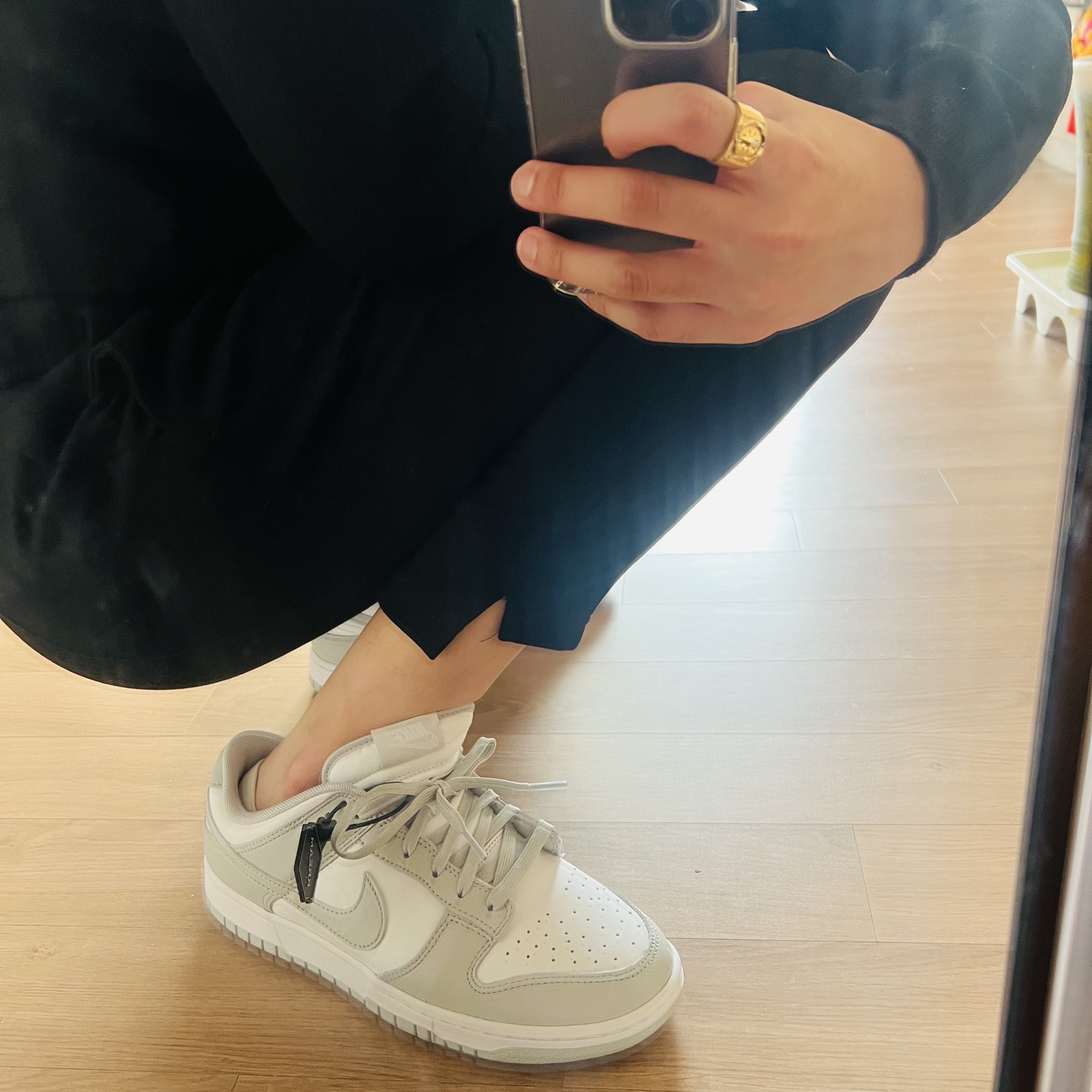 Nike Dunk Low Retro Grey Fog 착용 스타일 - 2