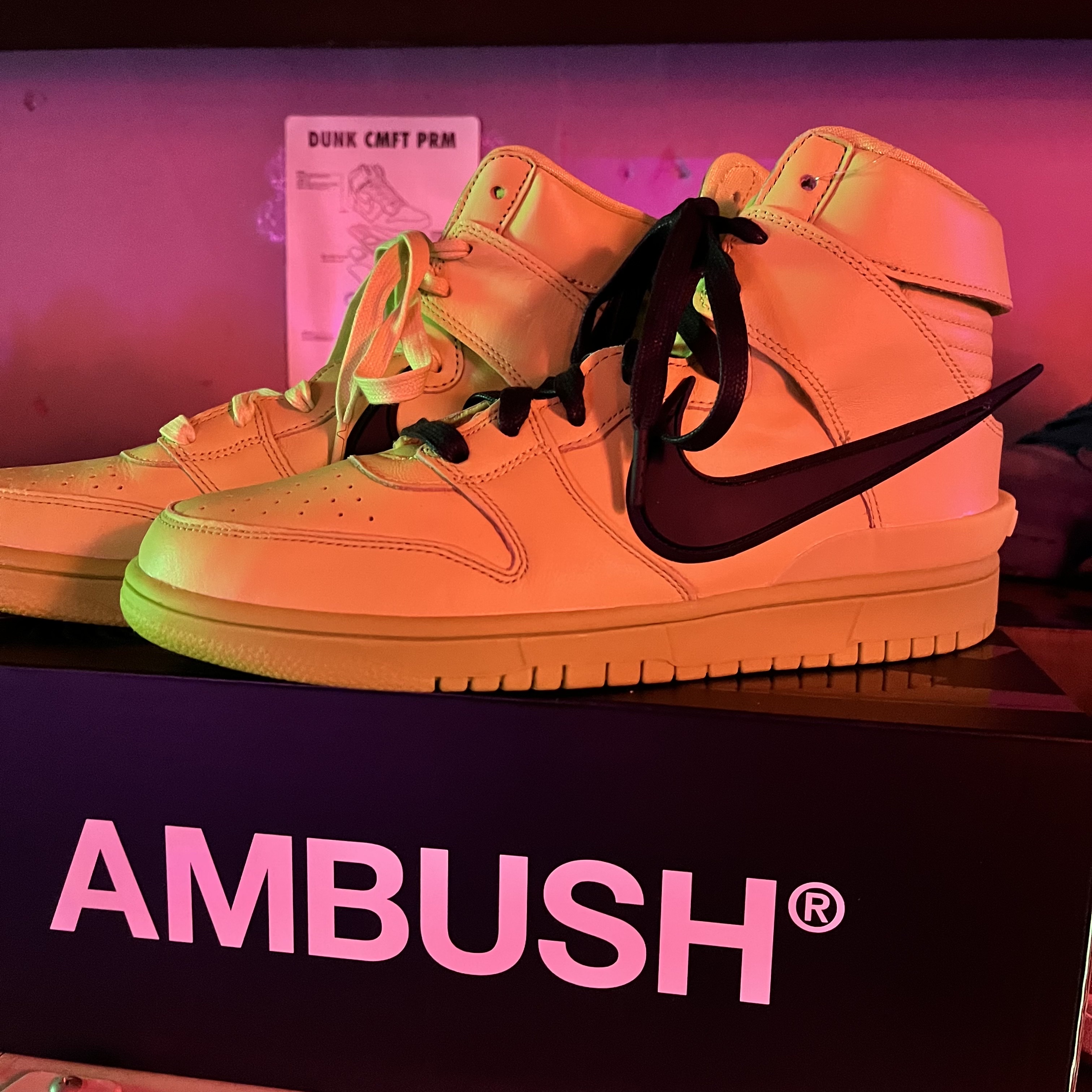 Nike x Ambush Dunk High Flash Lime 착용 스타일