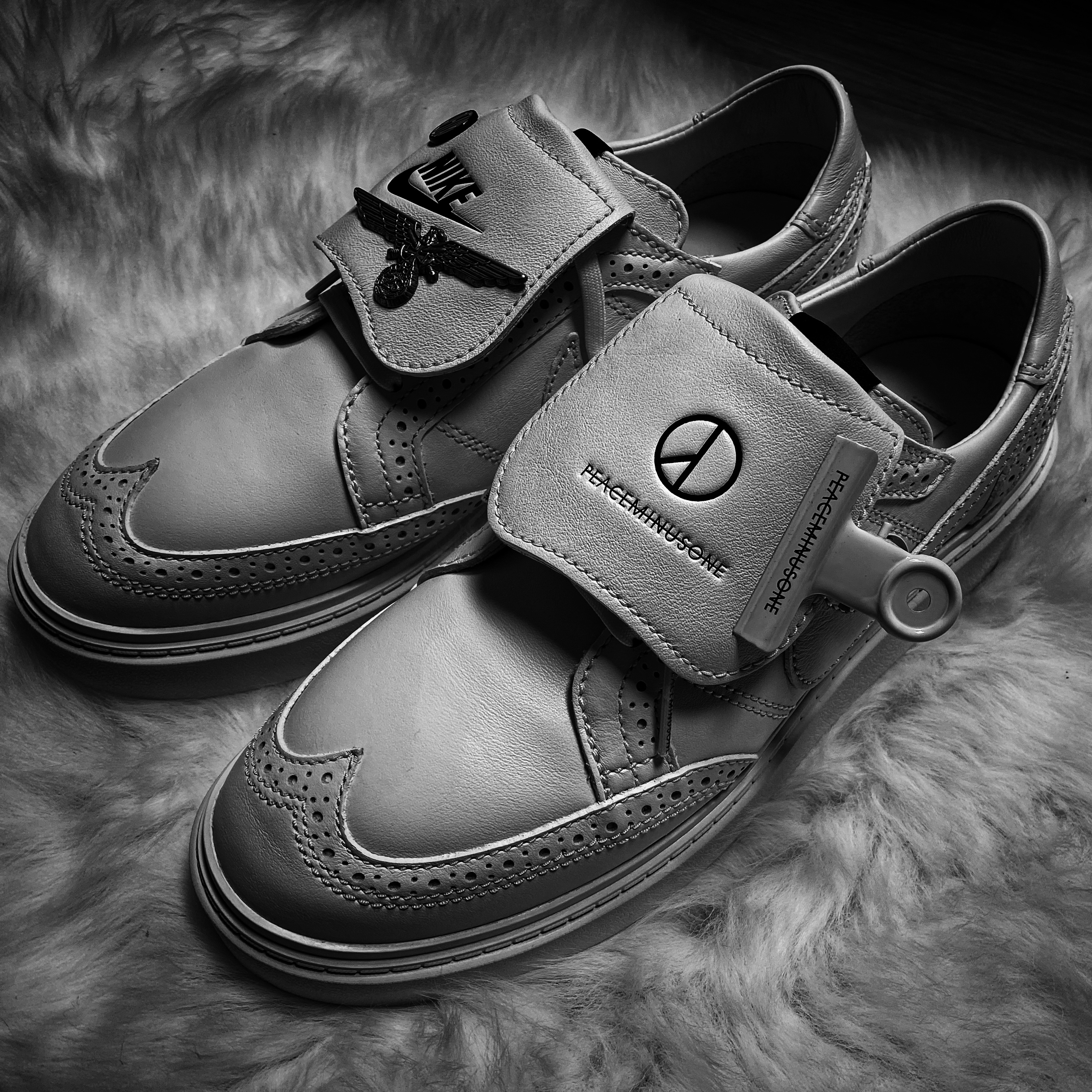 Nike x Peaceminusone Kwondo1 White 착용 스타일 - 1