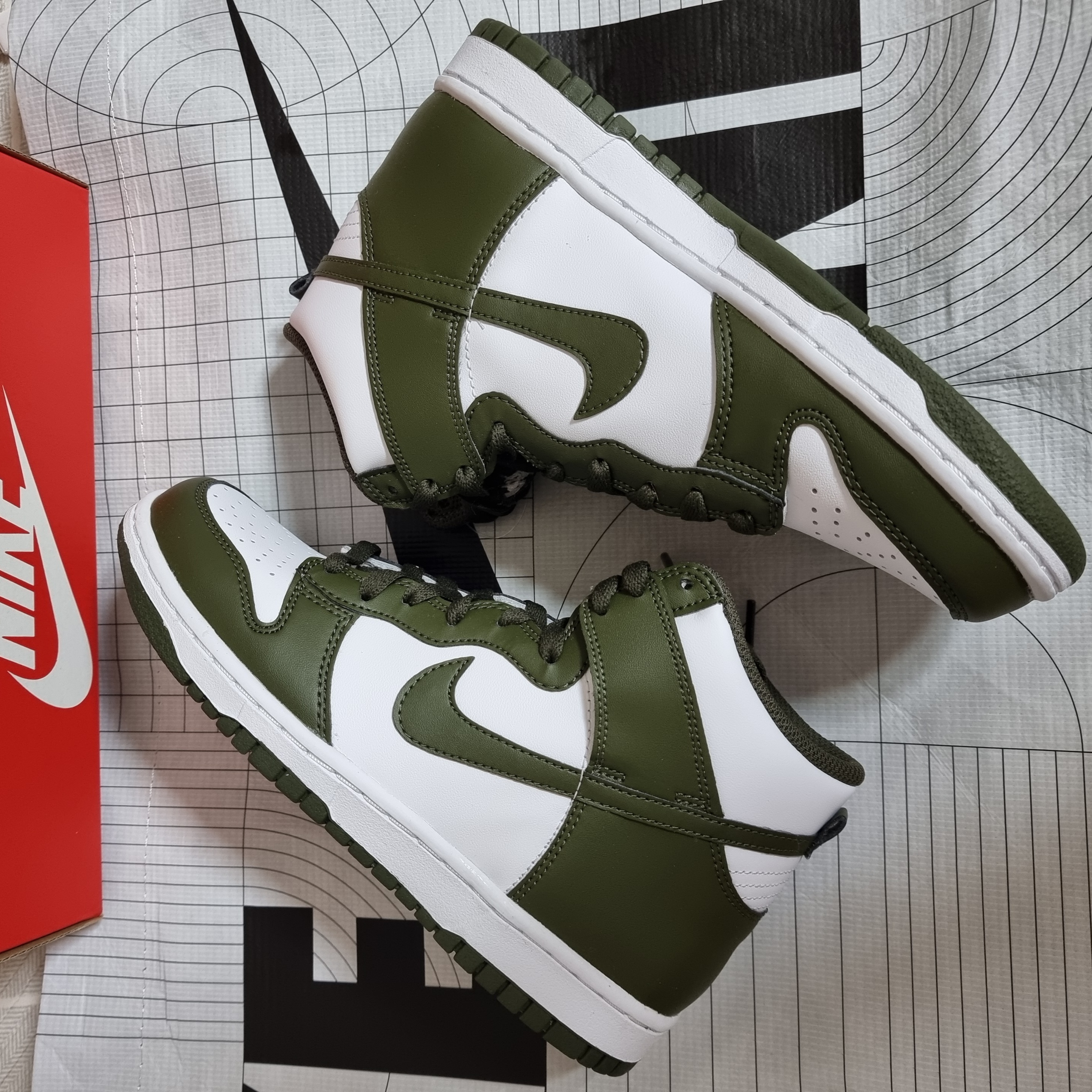 (GS) Nike Dunk High Cargo Khaki 착용 스타일