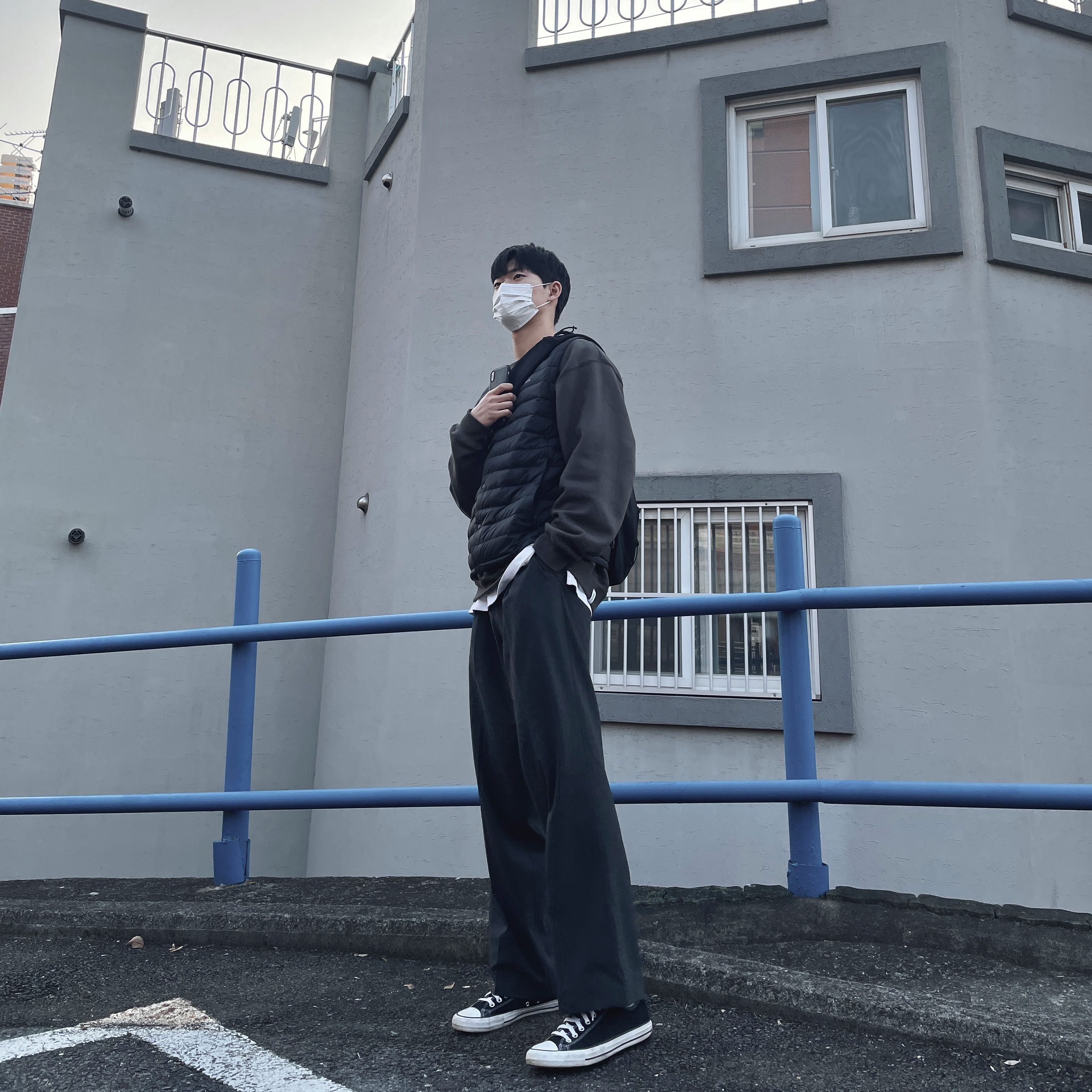 Converse x Moncler x Fragment Chuck 70 Ox Black 착용 스타일