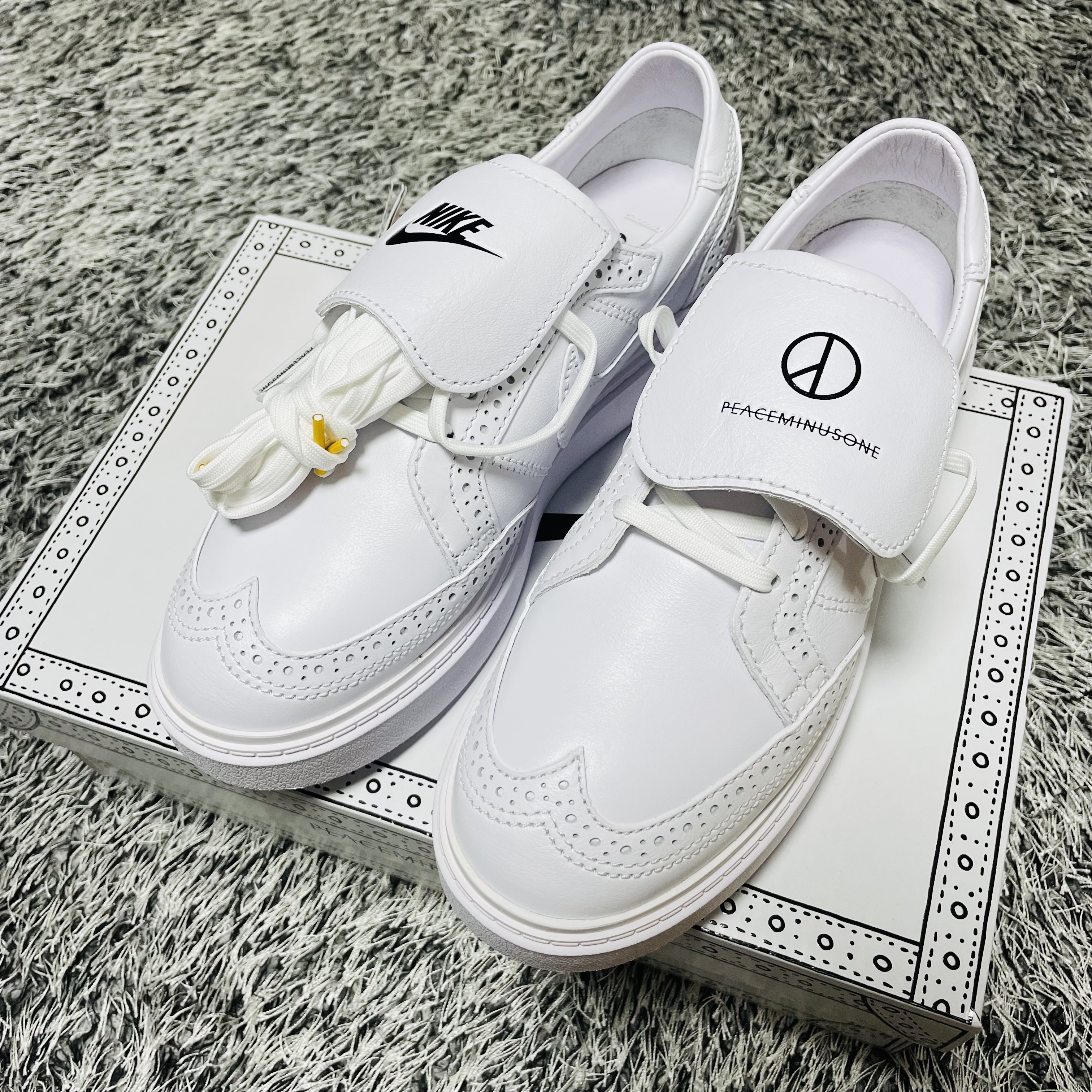 Nike x Peaceminusone Kwondo1 White 착용 스타일 - 2