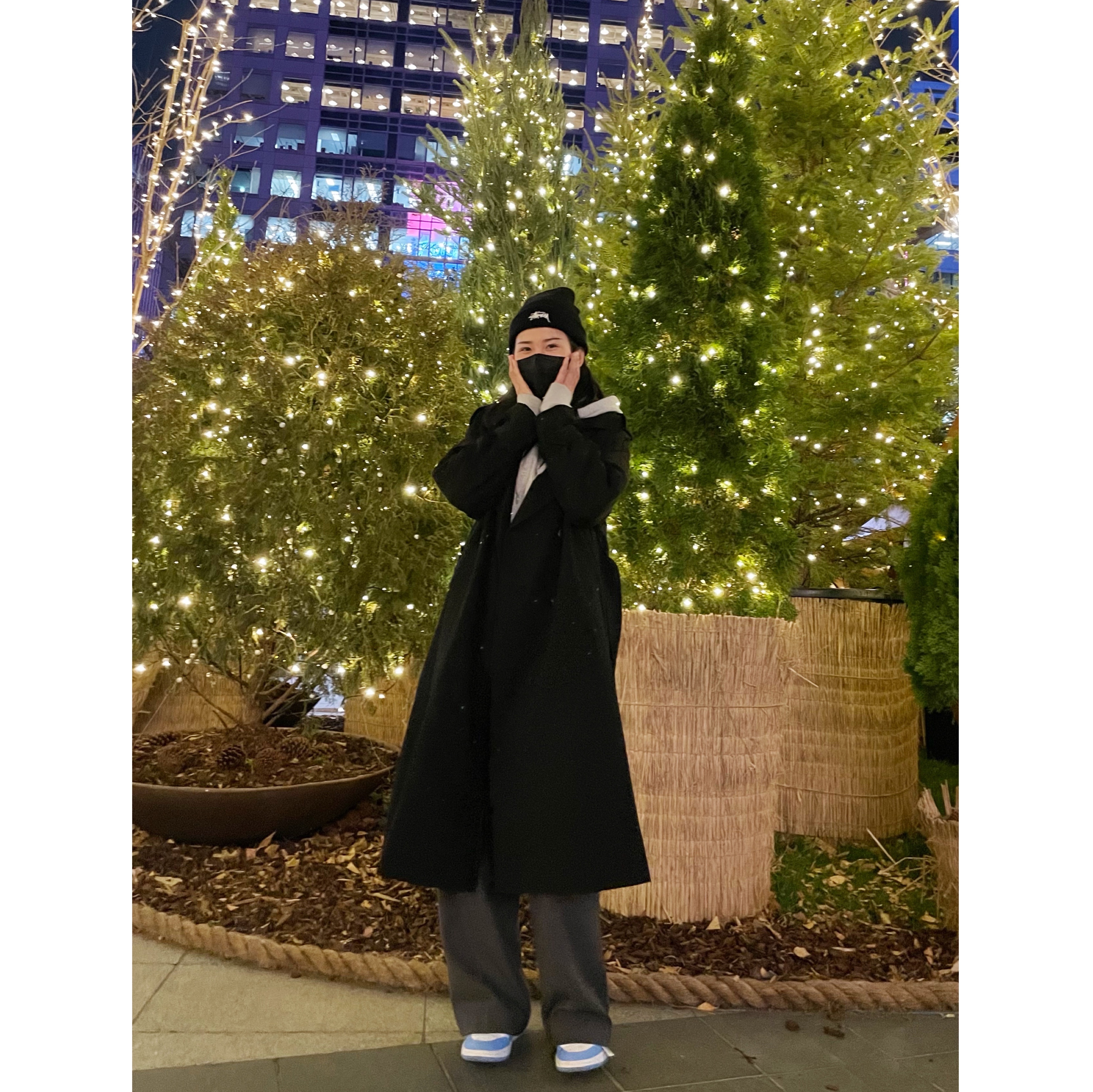 Stussy Stock Cuff Beanie Black, (W) Jordan 1 Low UNC University Blue 착용 스타일