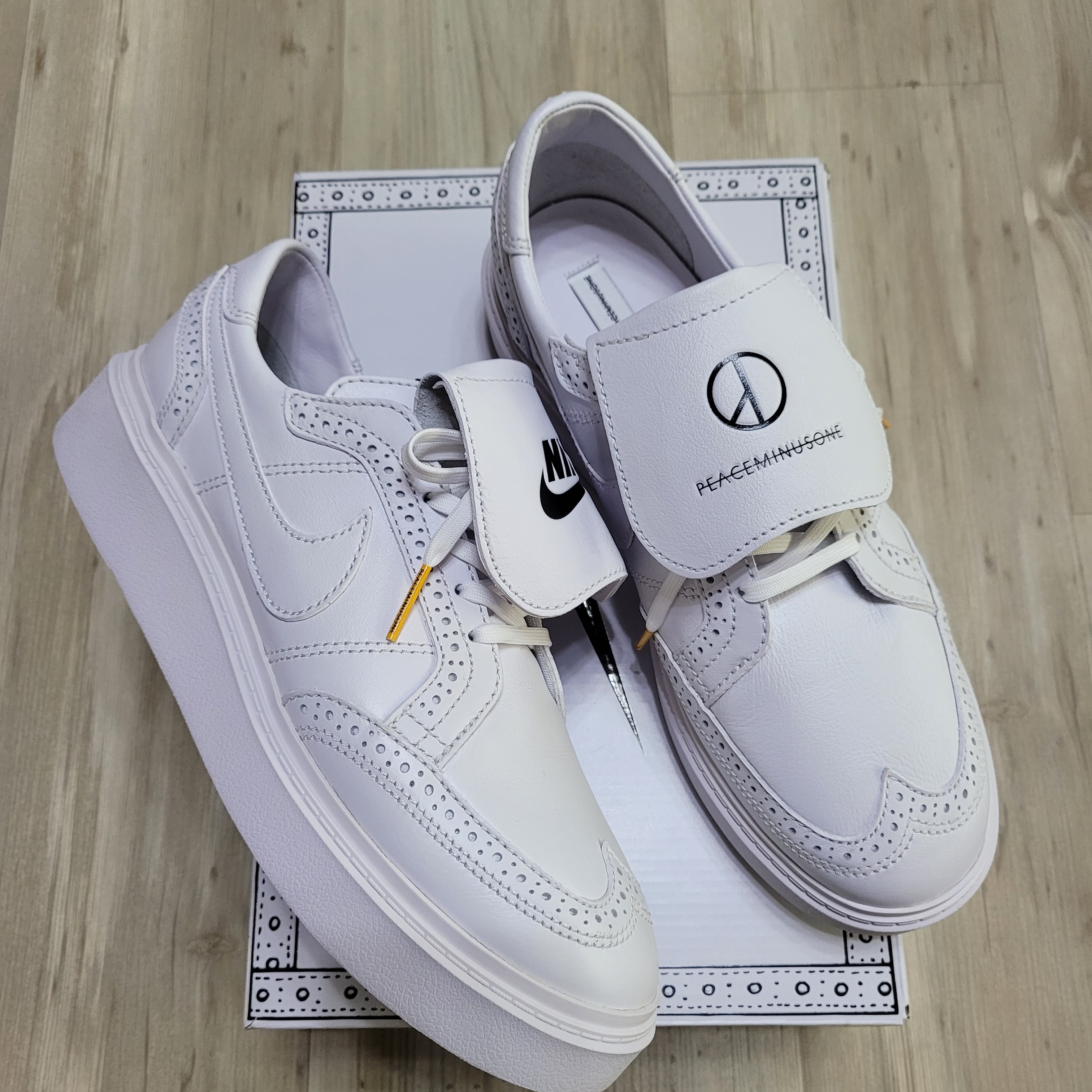 Nike x Peaceminusone Kwondo1 White 착용 스타일 - 1