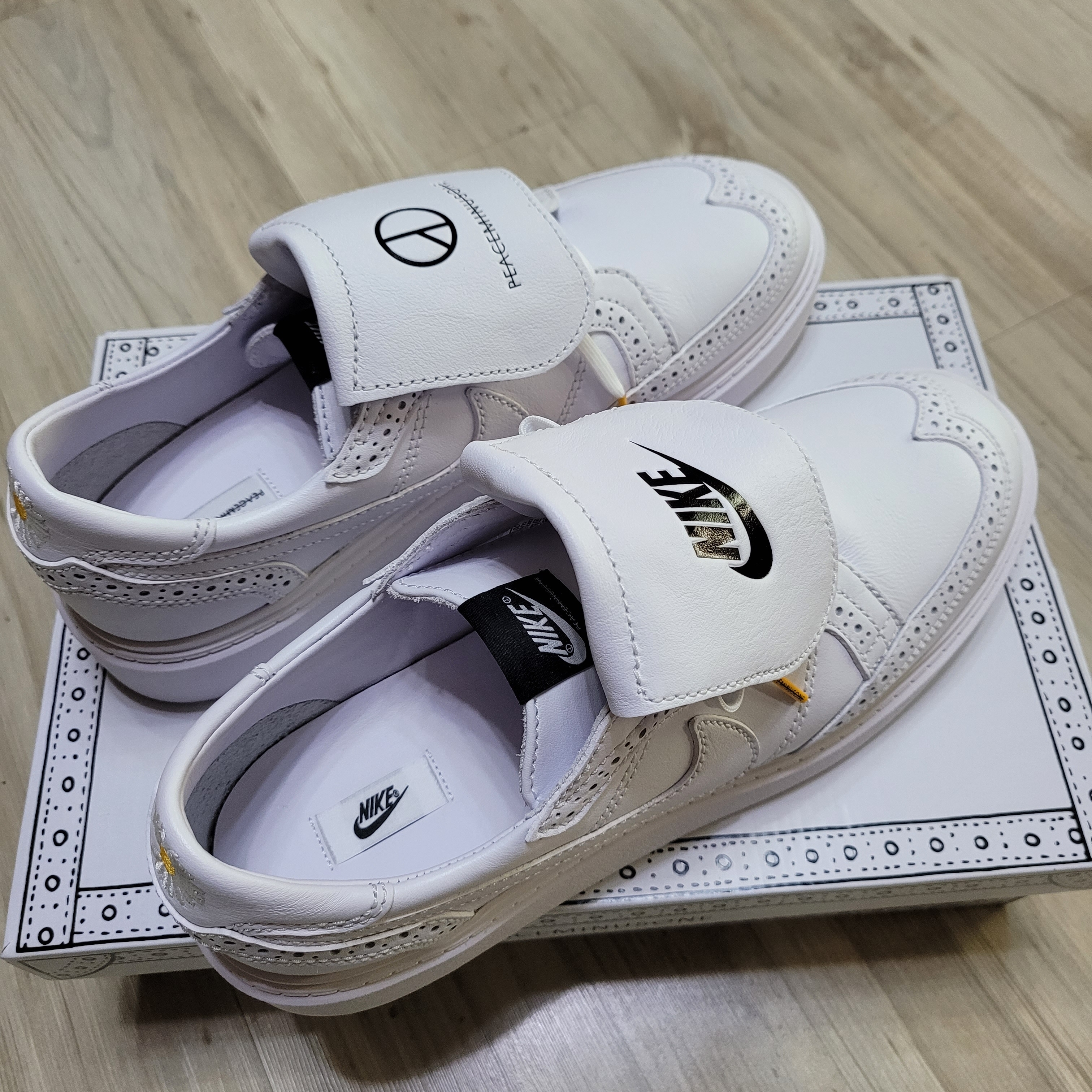 Nike x Peaceminusone Kwondo1 White 착용 스타일 - 2